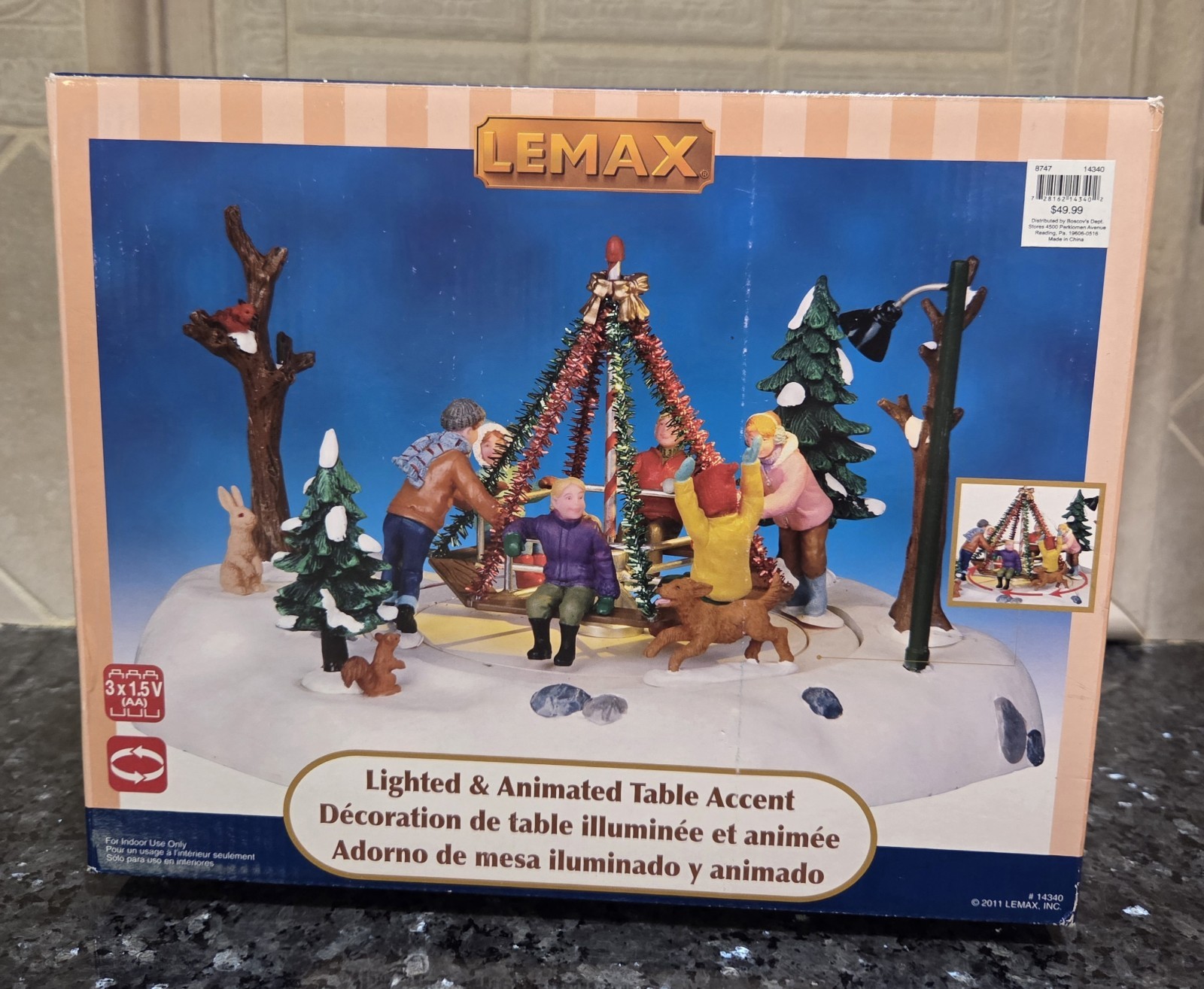Lemax~14340~Lighted Animated Winter Playground Village Collection~Retired
