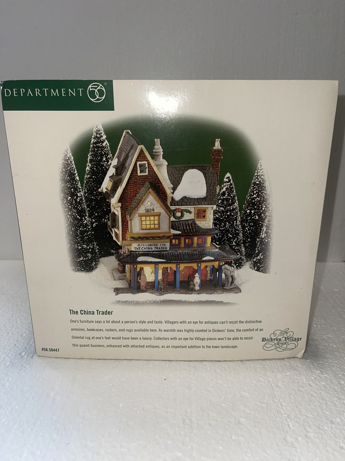 DEPT 56 DICKENS VILLAGE “THE CHINA TRADER” #58447 BRAND NEW