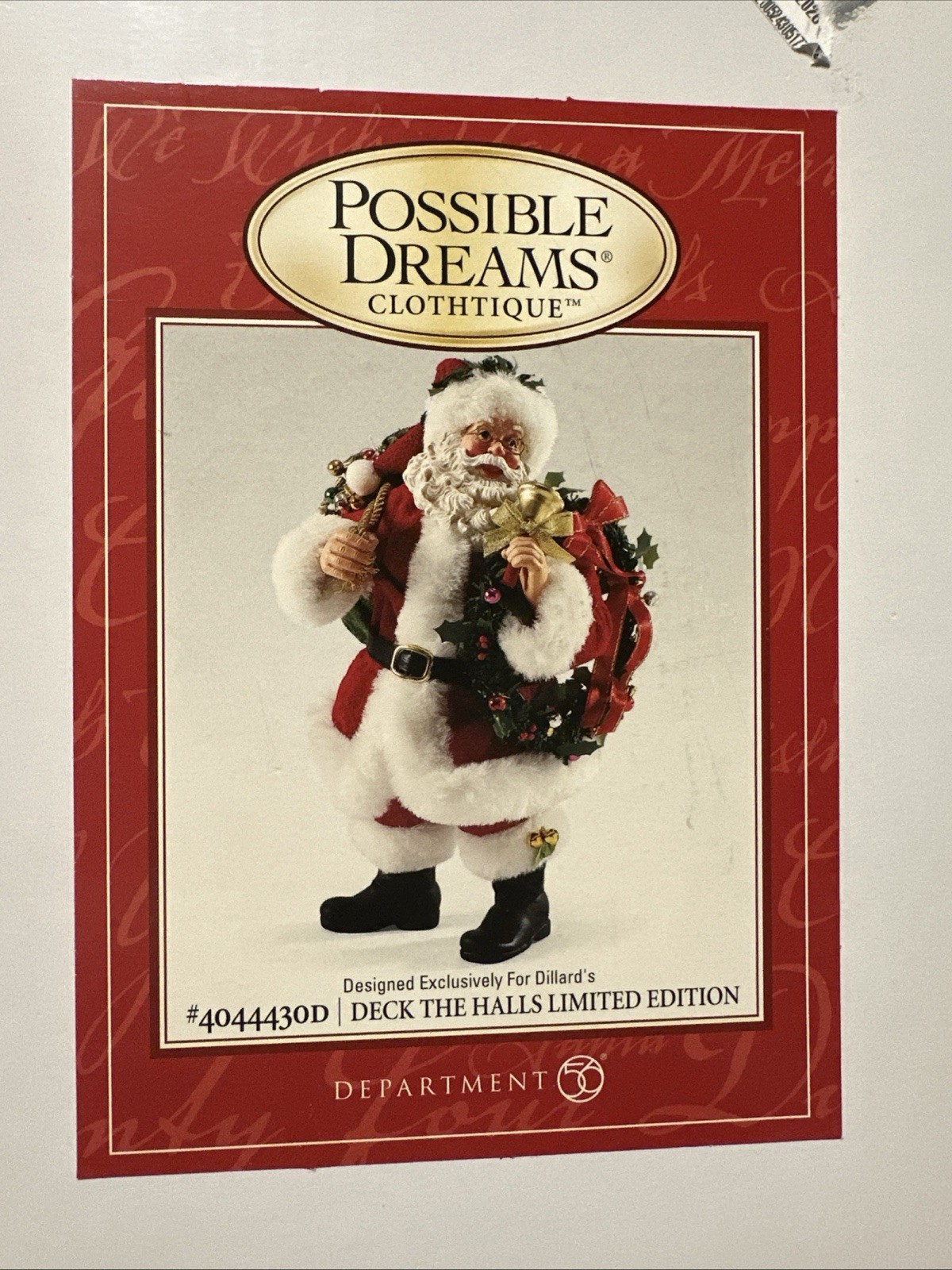 Department 56 Deck The Halls Limited Edition Santa Claus