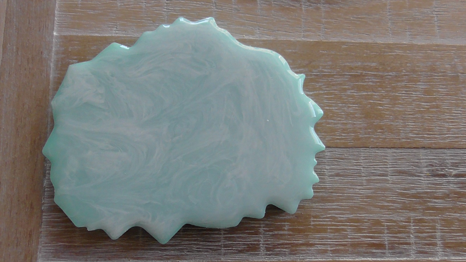 4 1/2″ x 4″ Resin Frozen Ice Lake Pond Dept 56 Lemax Village Dioramas #479