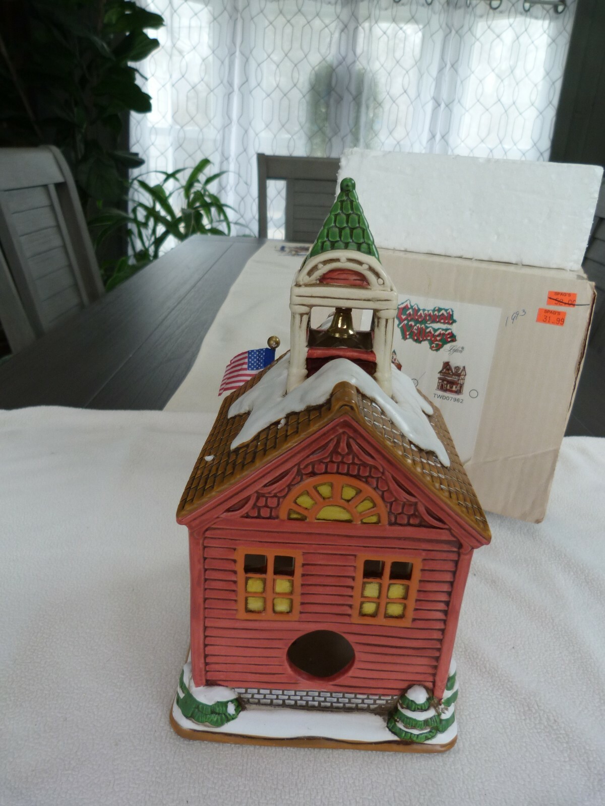 Lefton Colonial Village Northpoint School 1991 TWD07960 Byron Wood Boxed VTG