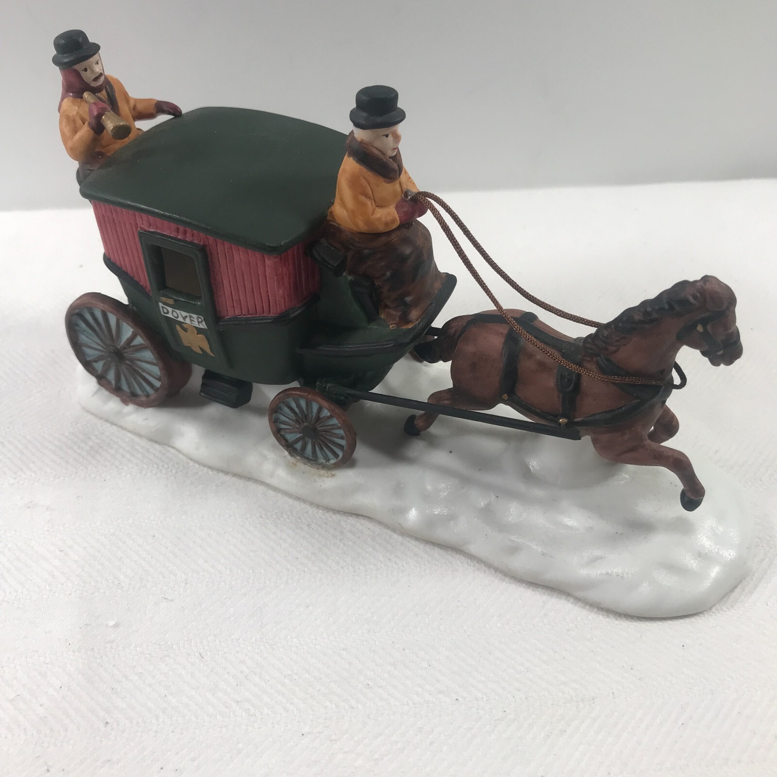 Dept 56 Heritage Village, Dover Coach, Horse Drawn Carriage 1988 Vintage