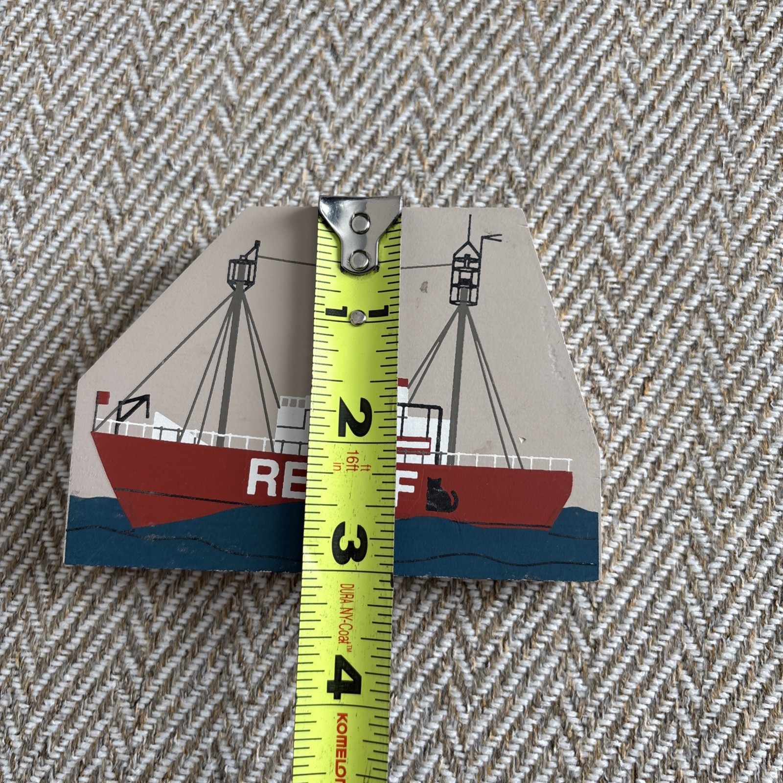 The Cats Meow Relief Boat Wood Accessory Piece Village 1994 Ship