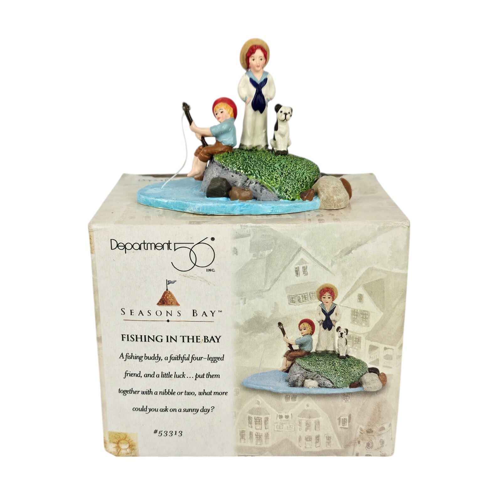 Department 56 Seasons Bay Fishing in the Bay 53313 With Box Accessory