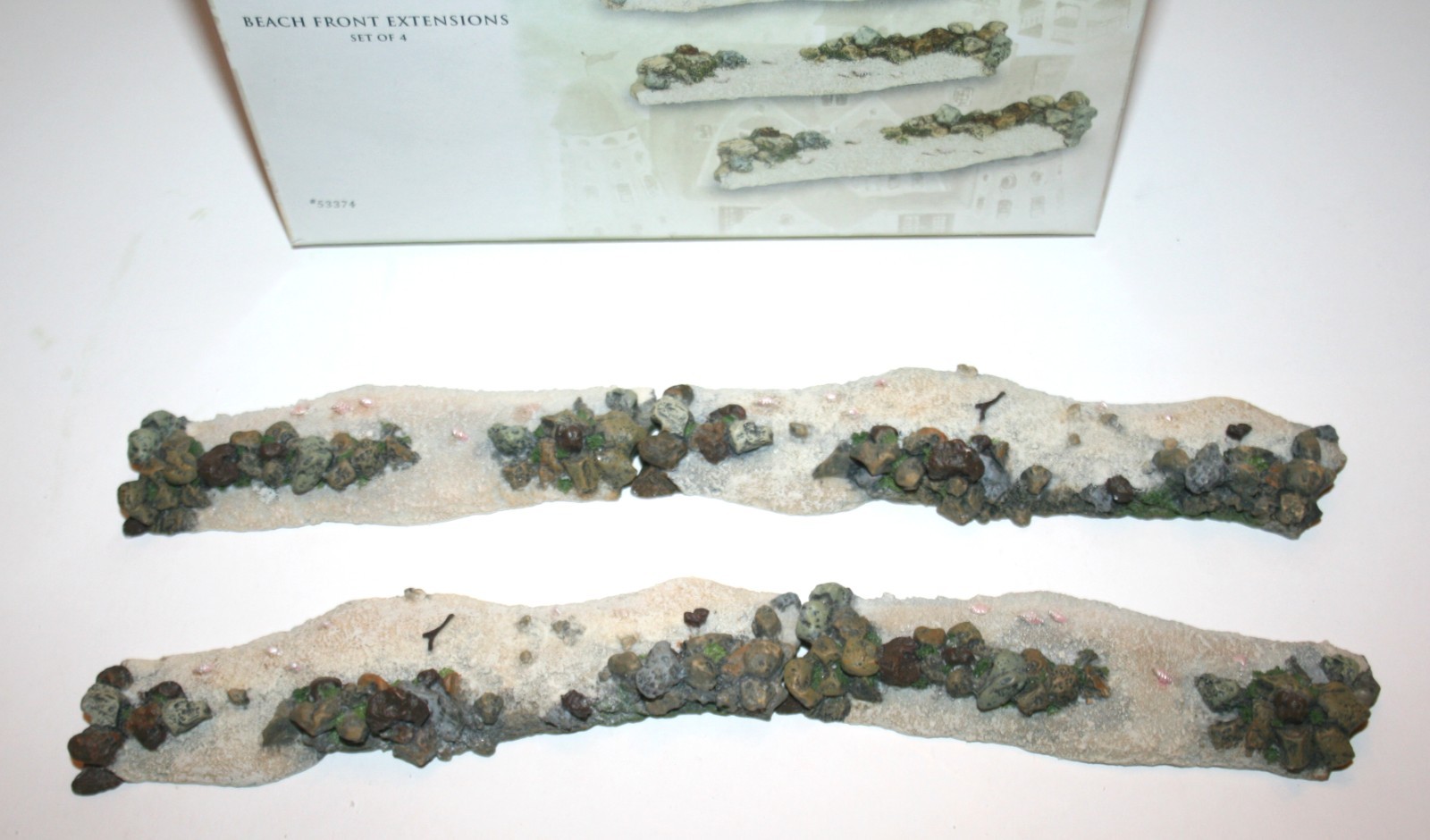 Dept 56 Seasons Bay Beach Front Extensions Set of 4 Sand & Stone 1998 Retired