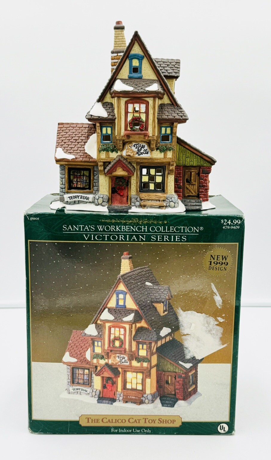 O’Well Santa’s Workbench The Calico Cat Toy Shop Christmas No Light Cord