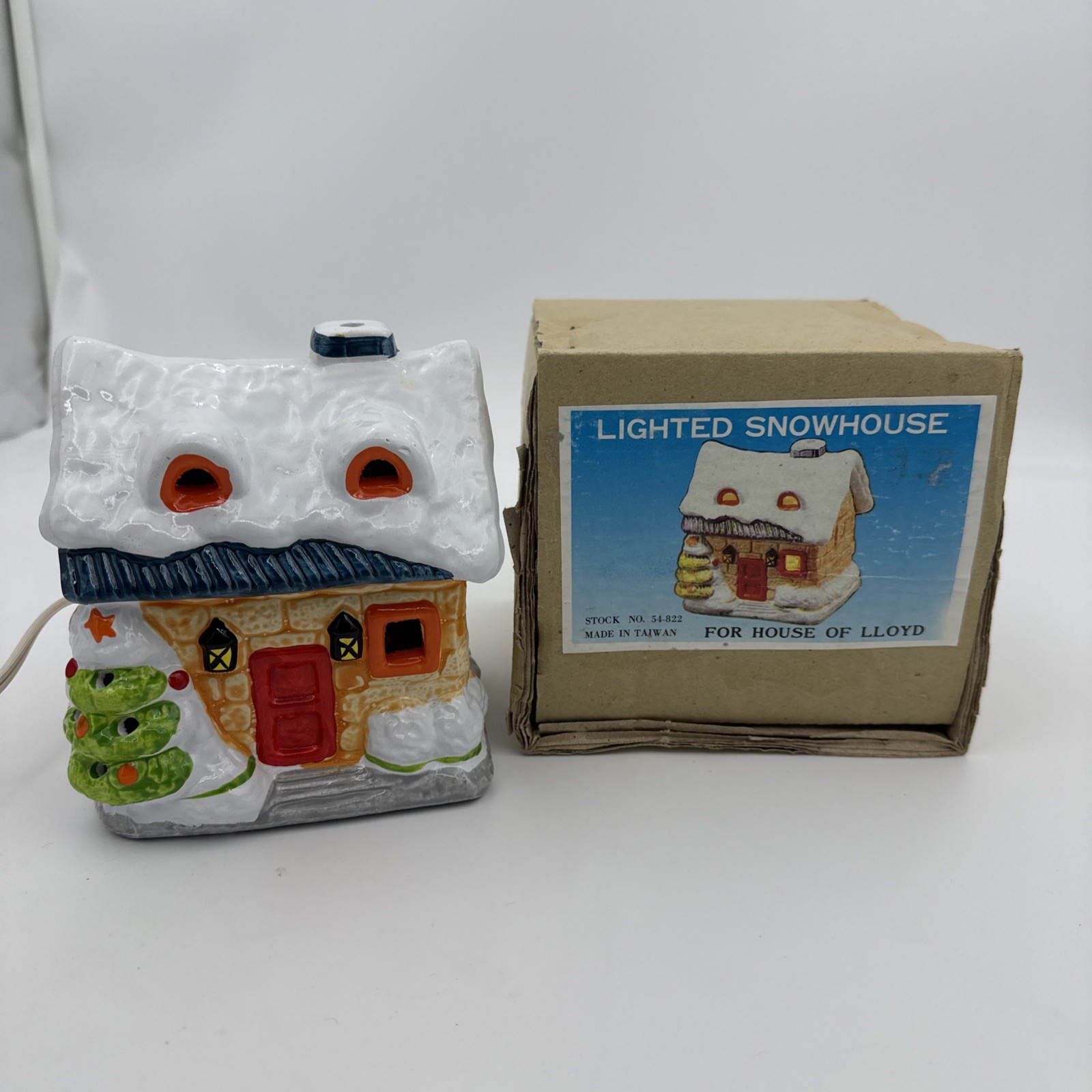 Lighted Snow house For House Of Lloyd Stock No 54-822 With Original Box Works