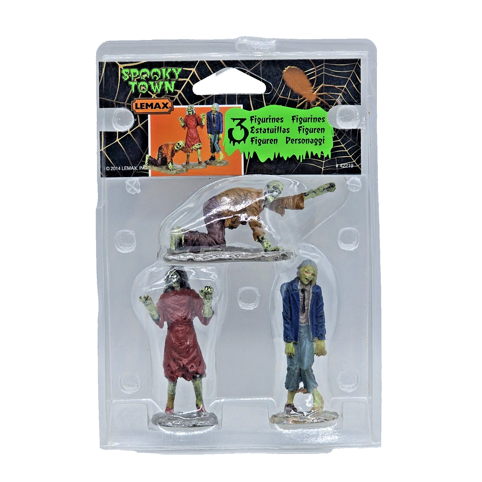 2014 Halloween Lemax ZOMBIES Set of 3 Spooky Town Village Figurine NOS