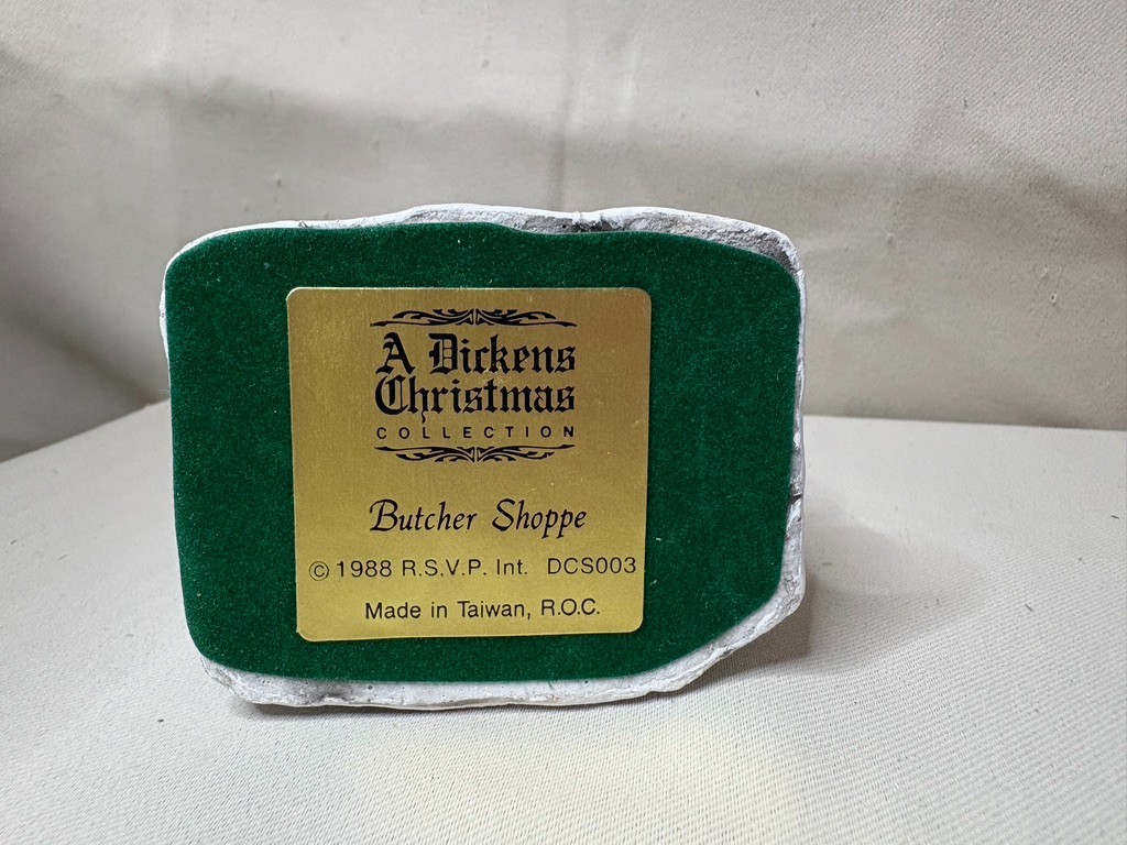A Dickens Christmas Collec Butcher Shoppe Village House 1988 RSVP Cold Cast W326