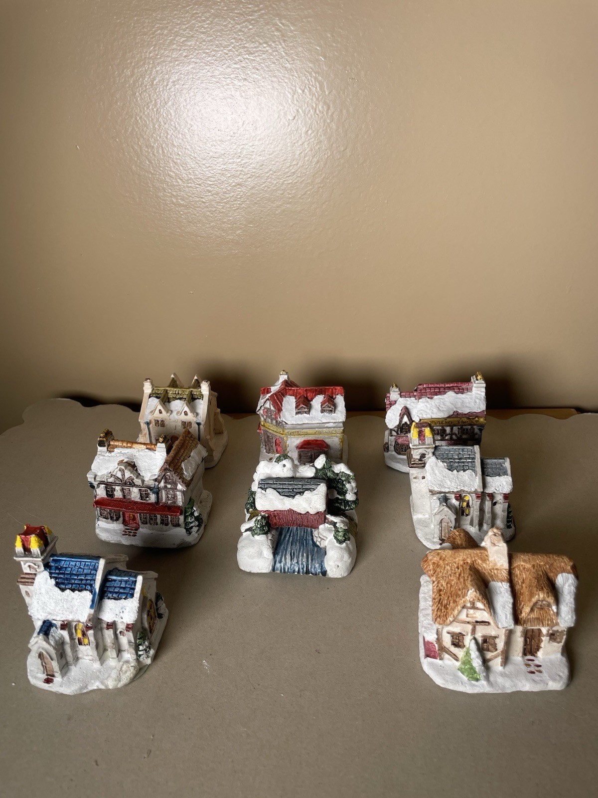 Lot of 8 Dickens Christmas Scrooge Cratchit Butcher Church Toy shop 1988 RSVP