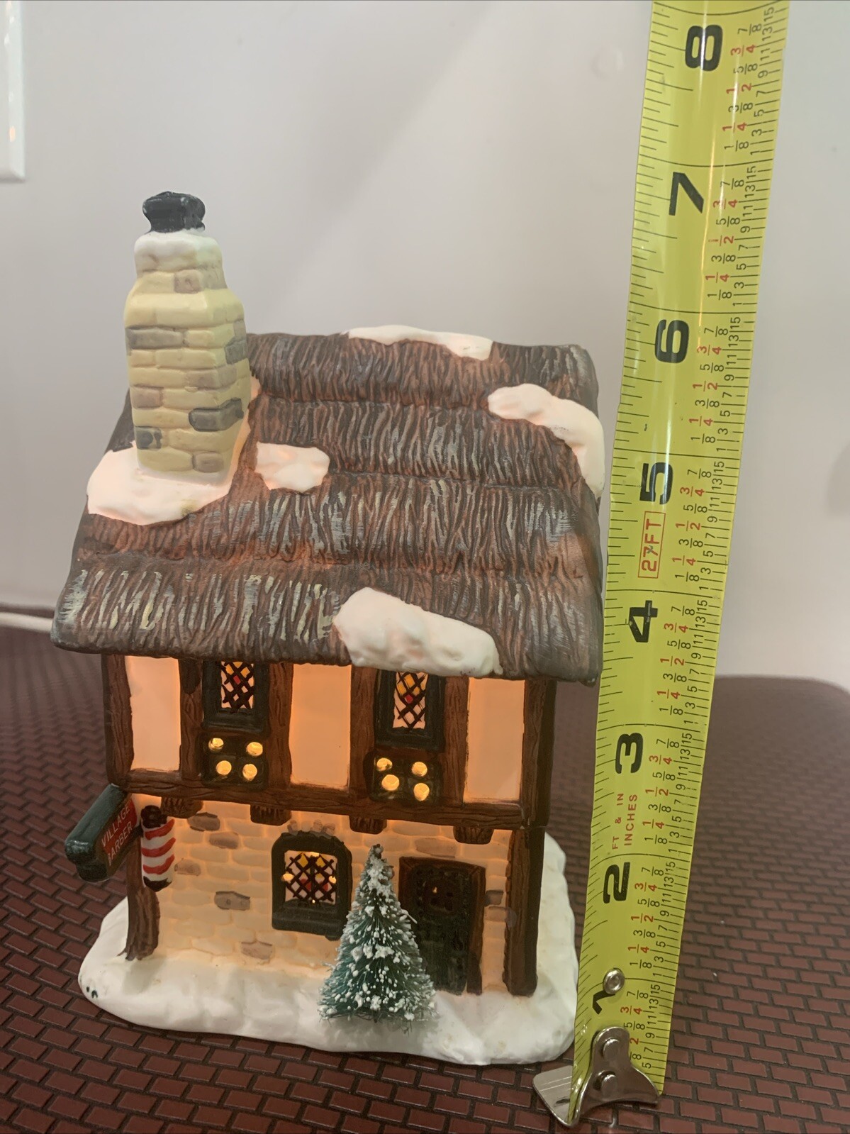 The Village Barber House Light Building Christmas Valley Seasonal Specialties