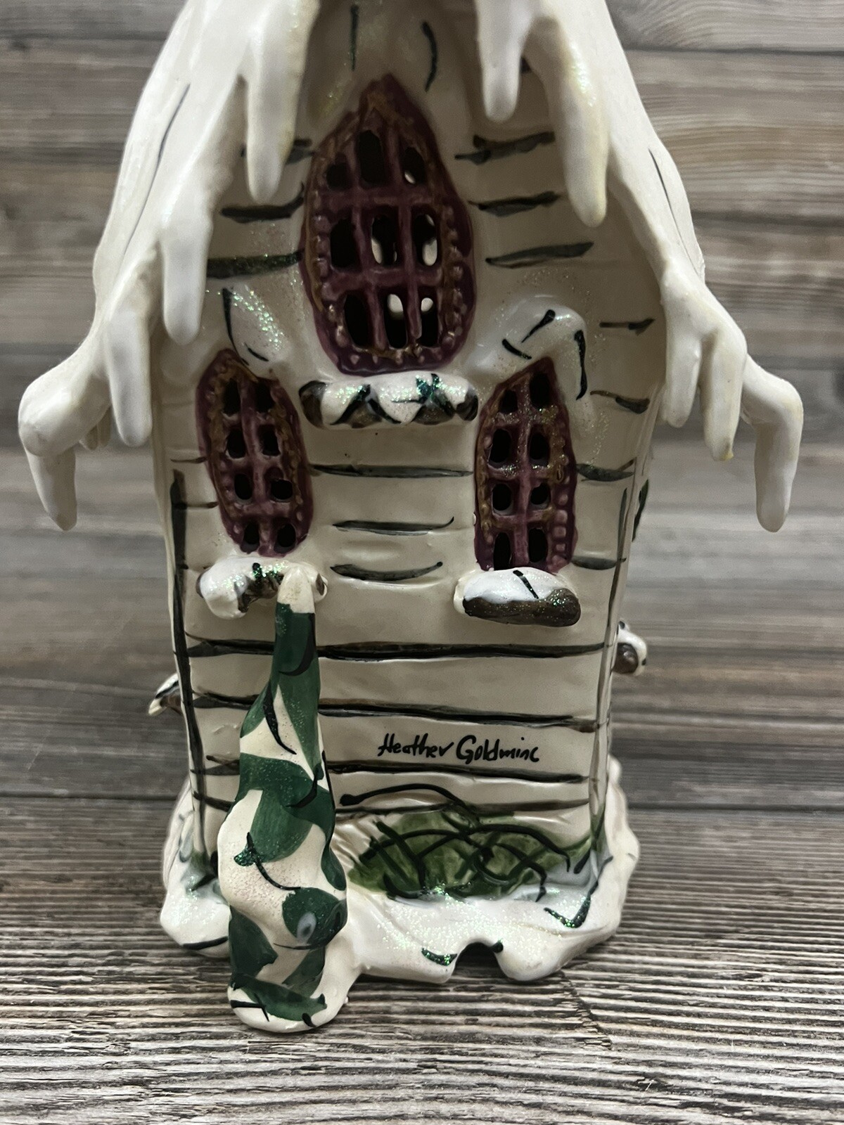 Blue Sky Corp 2001 Come All Ye Faithful CHURCH Tealight Heather Goldminc 13.5″
