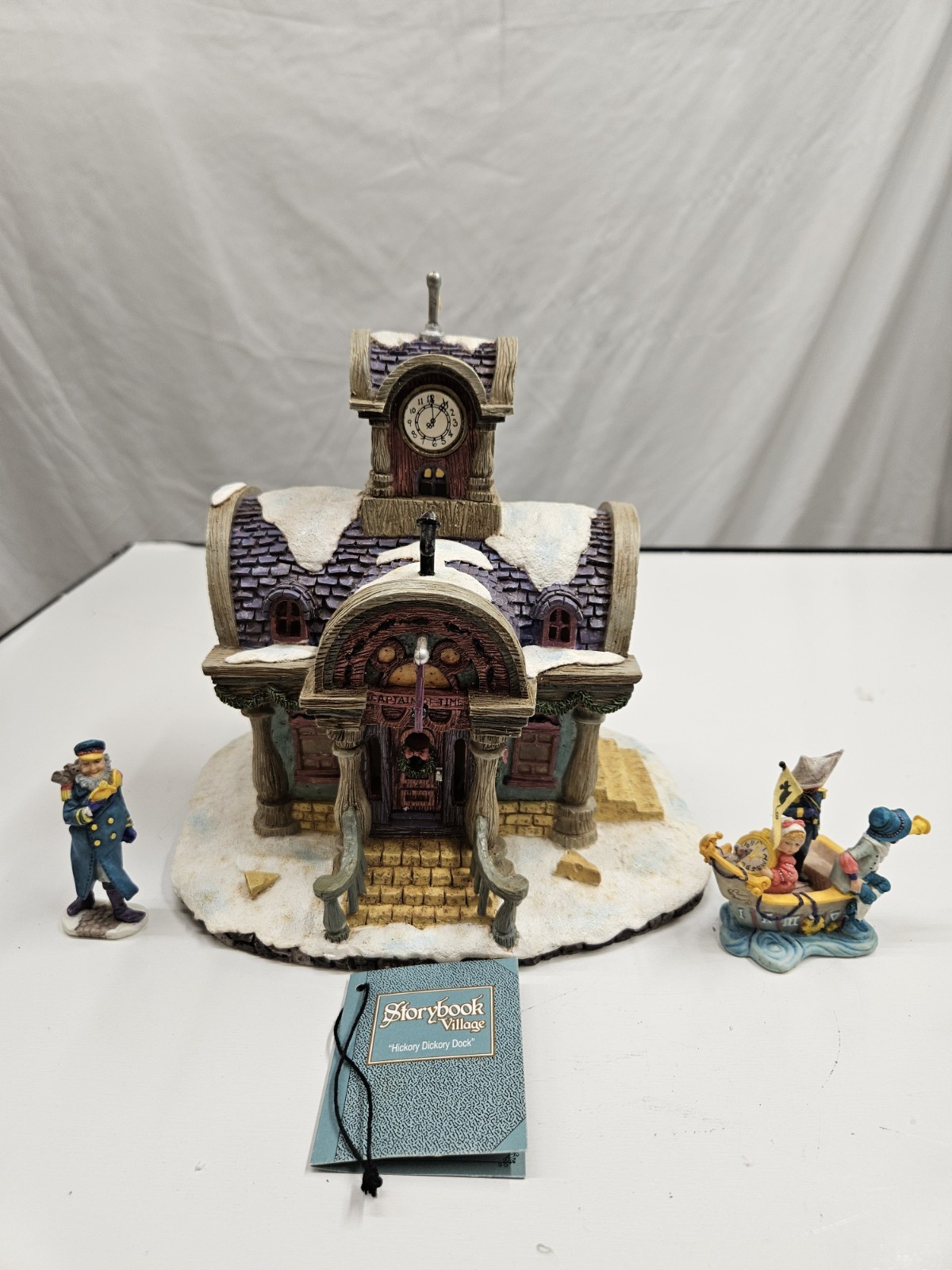 Department 56 Storybook Village 3 Pc Set Hickory Dickory Dock Christmas in Box
