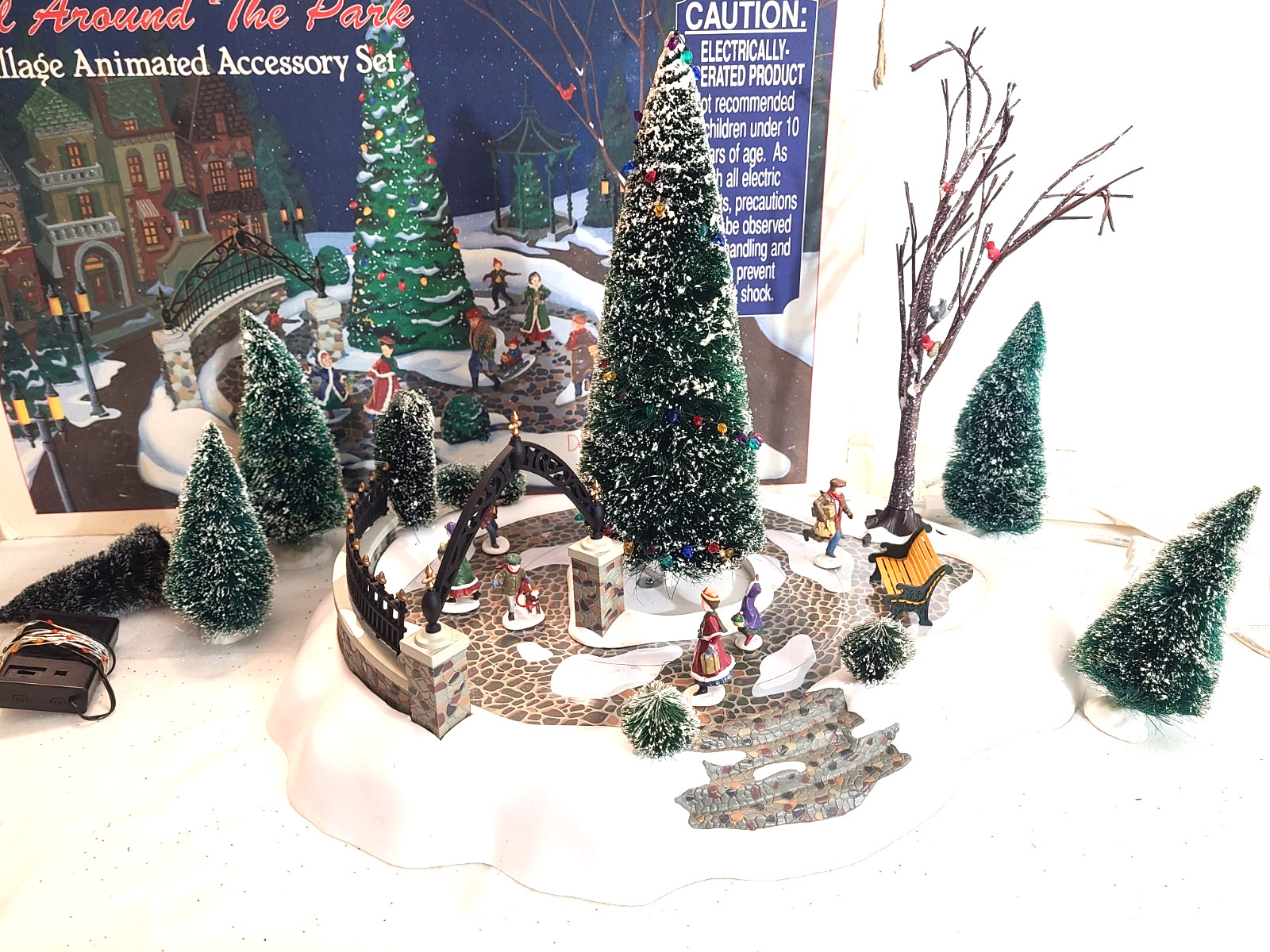 Dept 56 Christmas Village Animated Set All Around The Park 52477 Tested Extras