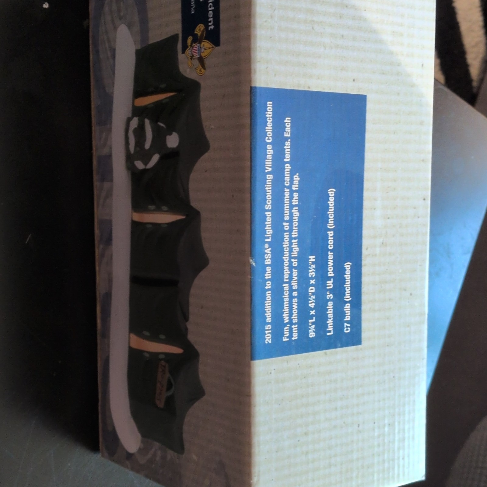 BSA Lighted Resident Camp Tents Christmas Village, Scouting Collection 2015