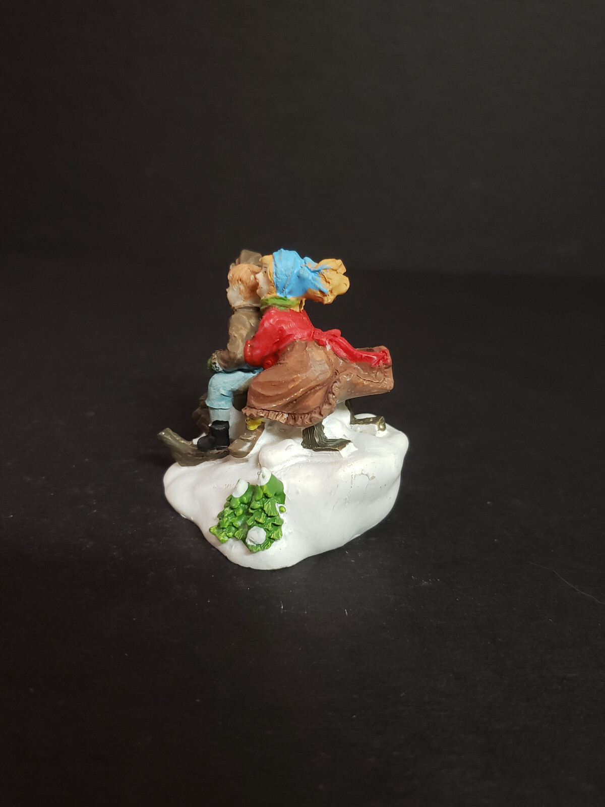 Holiday Time Santas Workbench Christmas Village Boys Kids Sledding Fun Sled