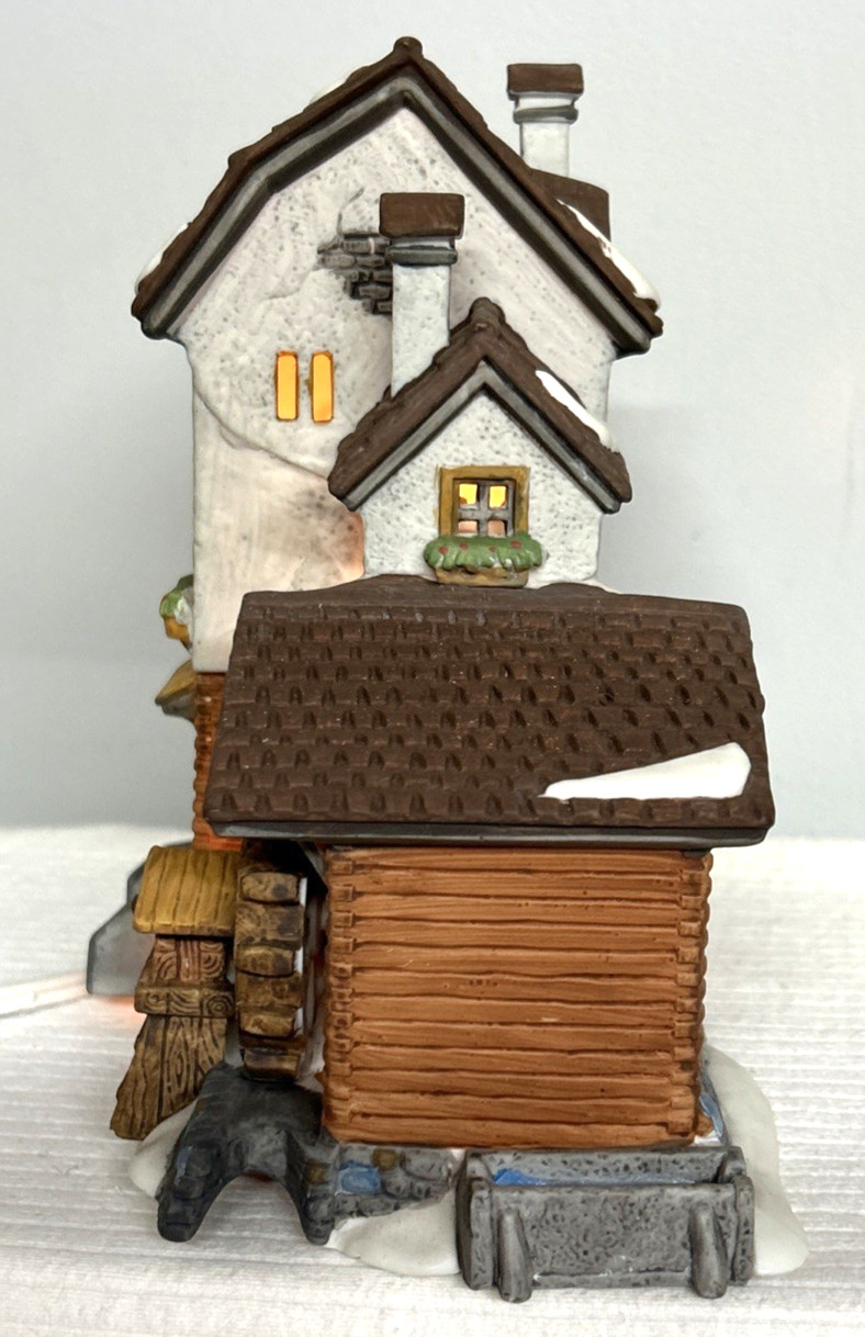 Dept 56 Christmas Alpine Village STODER GRIST MILL 59536 w/Light & Box Retired