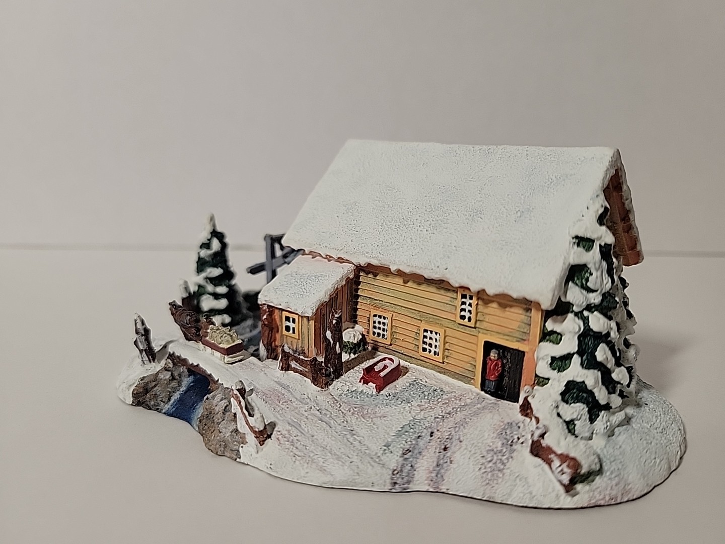 Vtg Hawthorne House: Currier & Ives “The Old Grist Mill” Holiday Display Figure