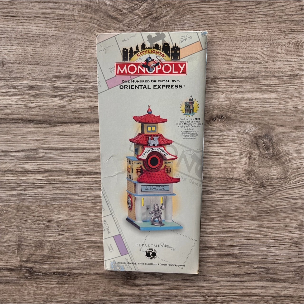 DEPT 56 CITY LIGHTS MONOPOLY BUILDING 100 ORIENTAL AVE ORIENTAL EXPRESS