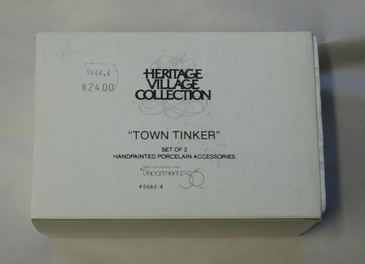 Department 56 Heritage Village Collection Town Tinker, Set of 2, 5646-4, in Box