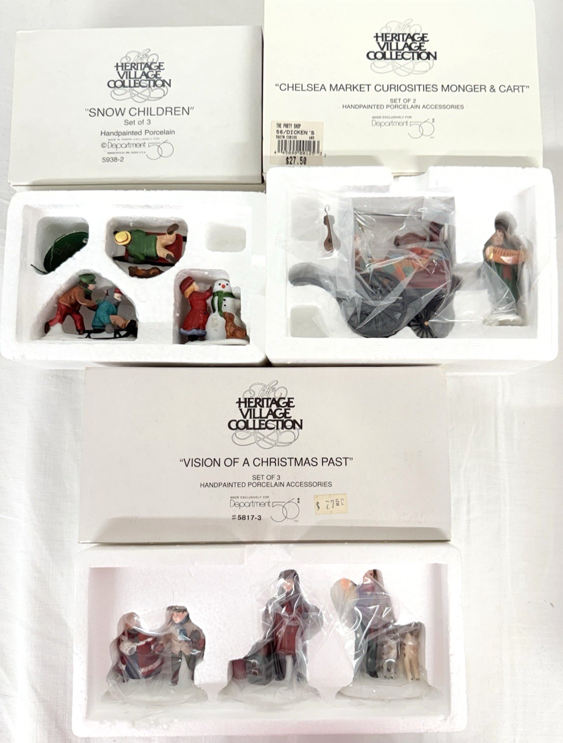 Dept 56 Heritage Village Collection Accessories Figures Lot Of 15 Excellent, New