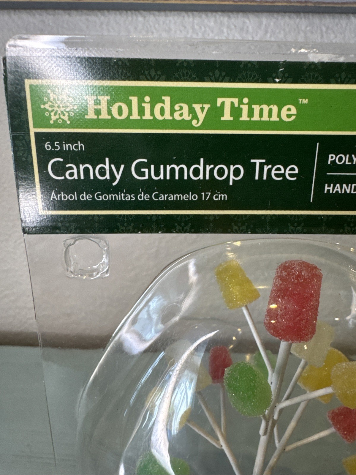 Holiday Time Candy Gumdrop Tree 6.5” Christmas Village Decor 74476 w Packaging
