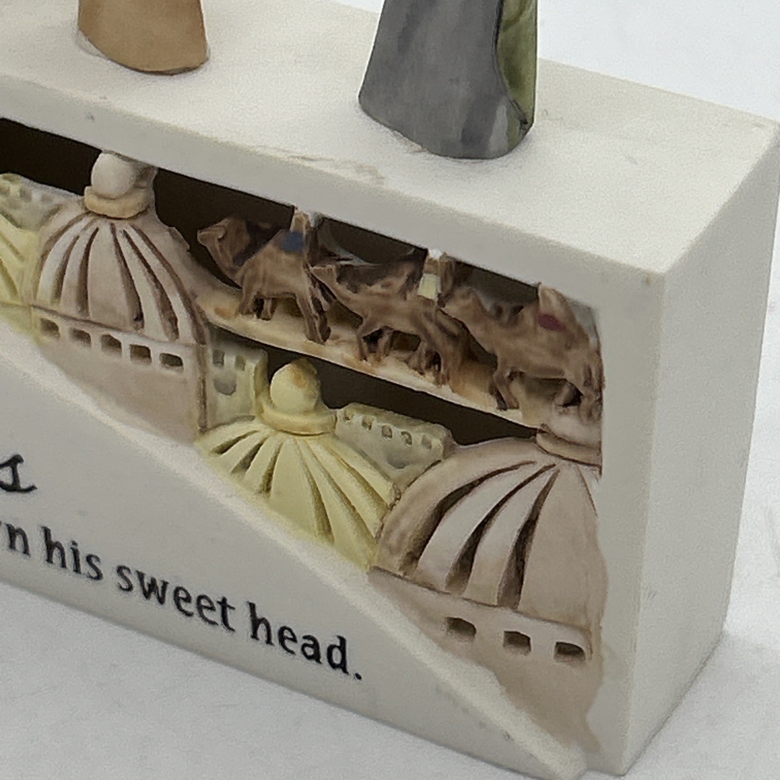 Light Up Nativity Christmas Scene Away In A Manger Table Top 3D Diorama