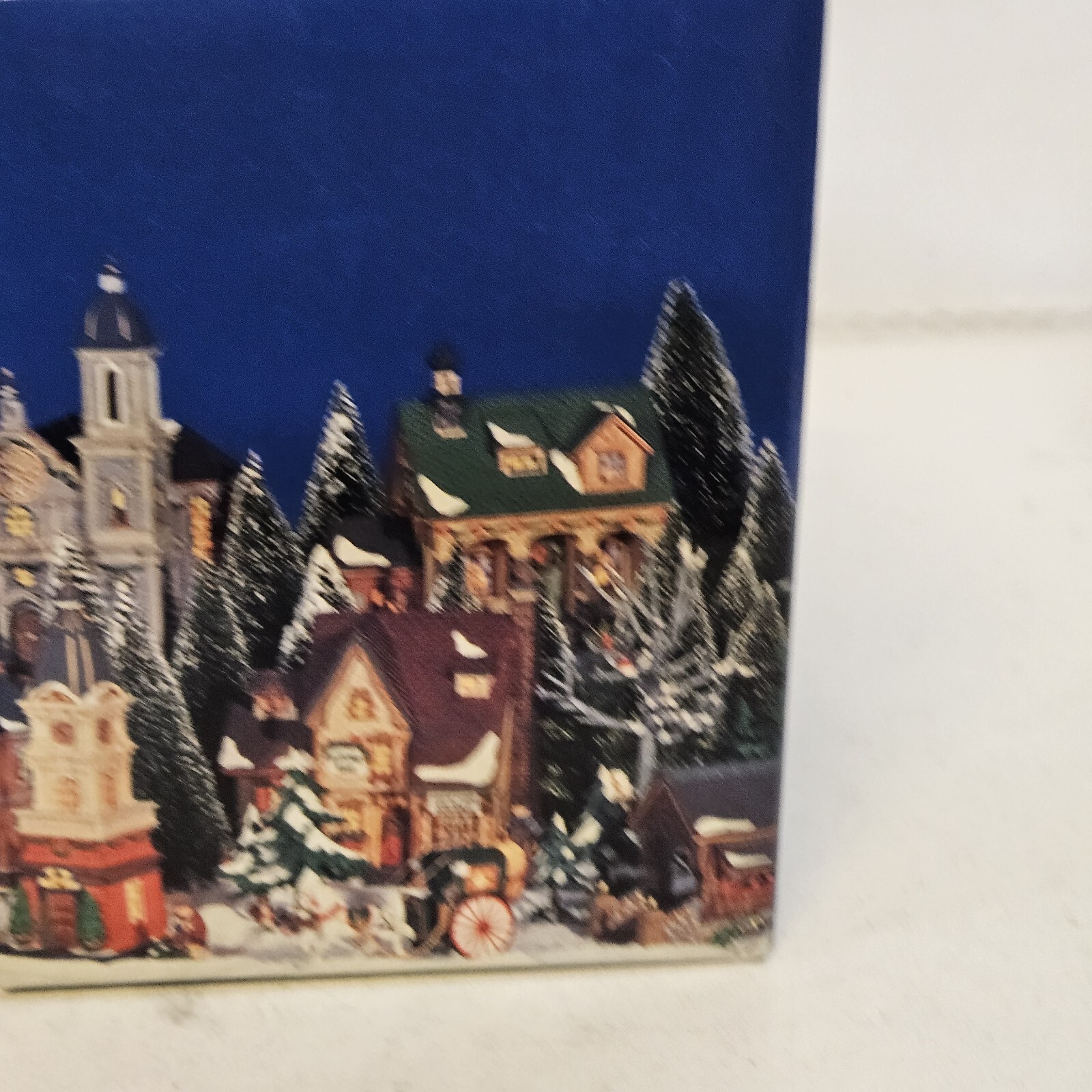 Heartland Valley Village Trees and Squirrel Snow Christmas Model Decor Box 4 3/8