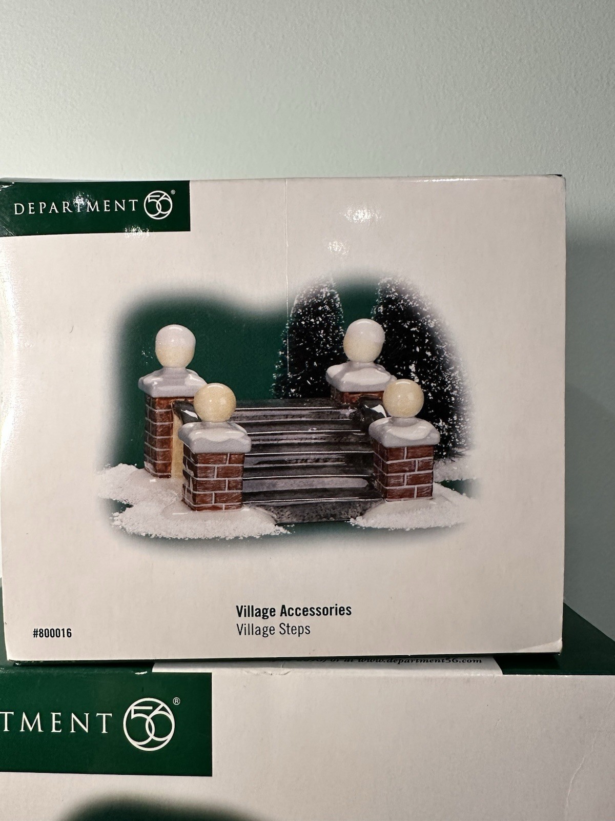 Department 56 Village Accessories – Lot Of Walls, Trees, Brick Path Etc