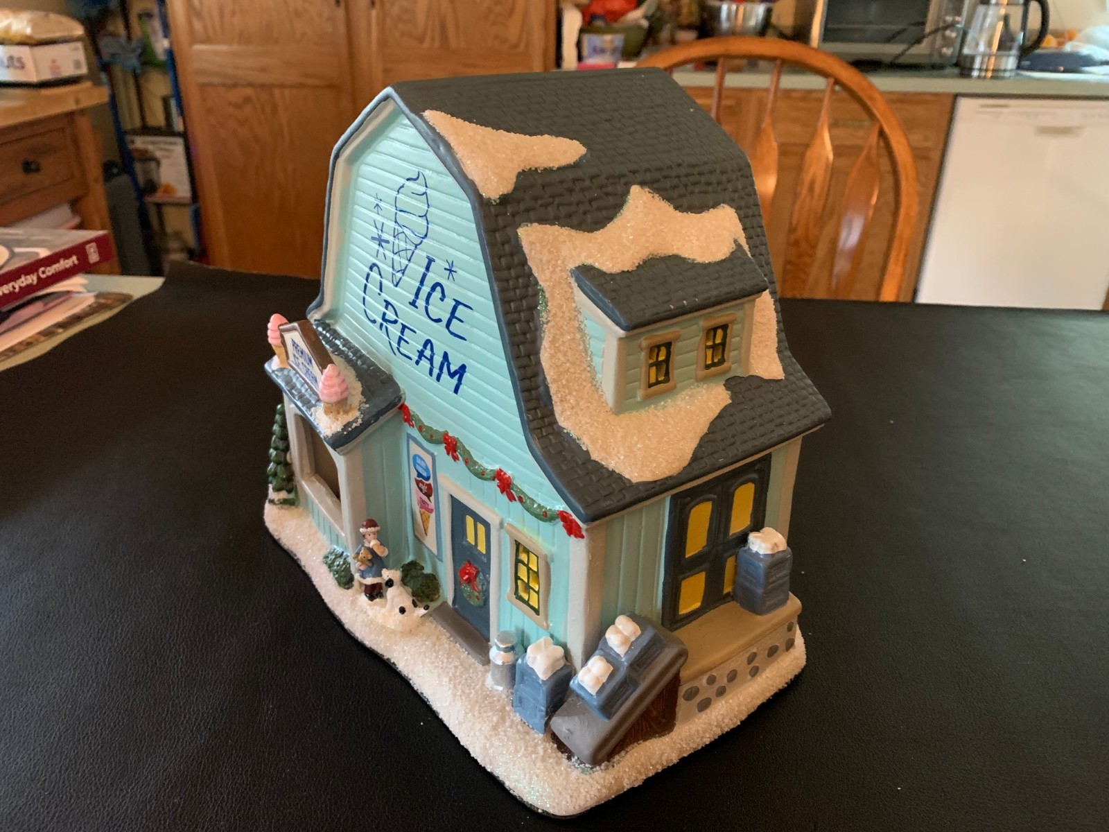 St. Nicholas Square-9″ Ice Cream Shop (2024) Ceramic Christmas Village