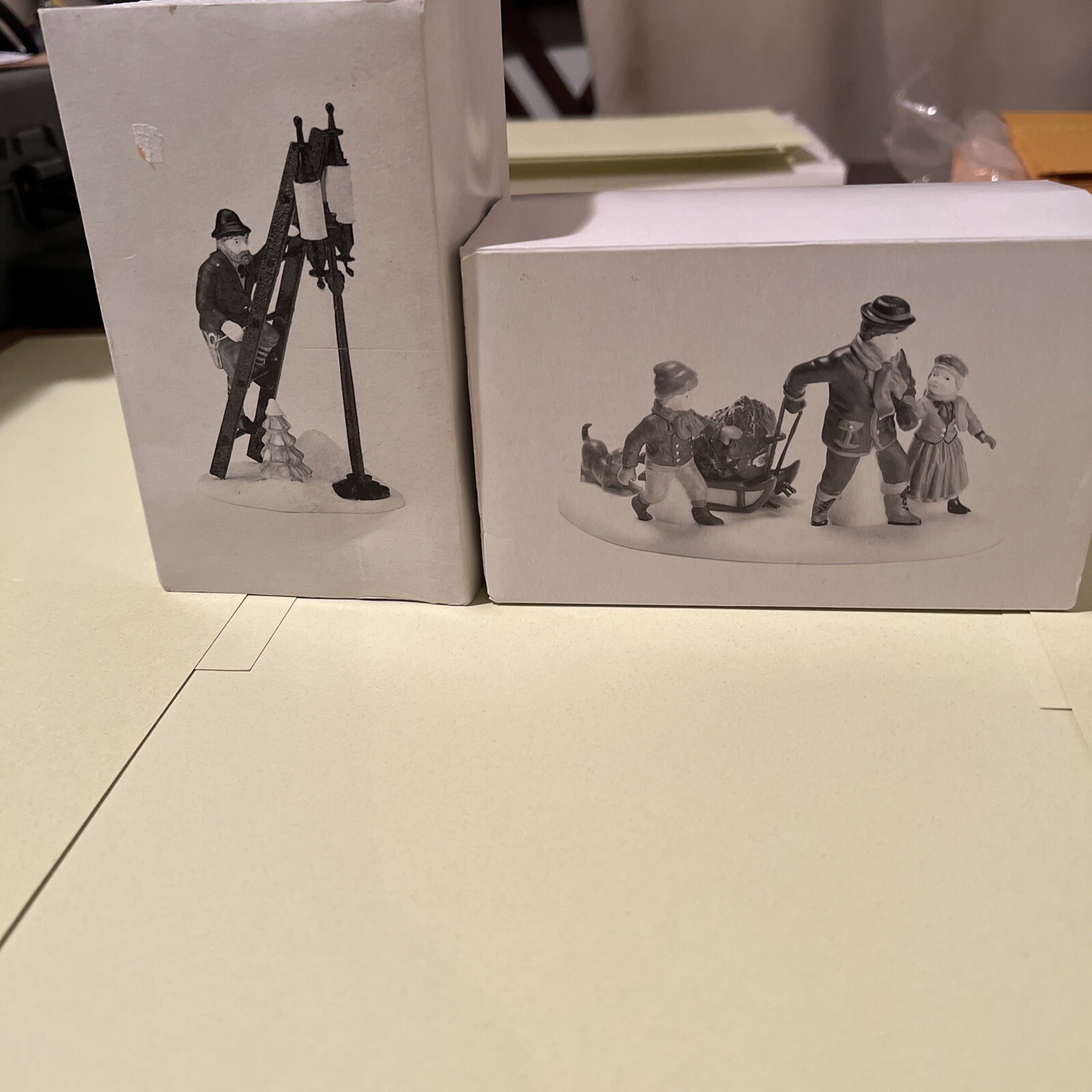 2-Dept 56 Heritage Village Collection The Family Tree,Lamplighter Accessory Set