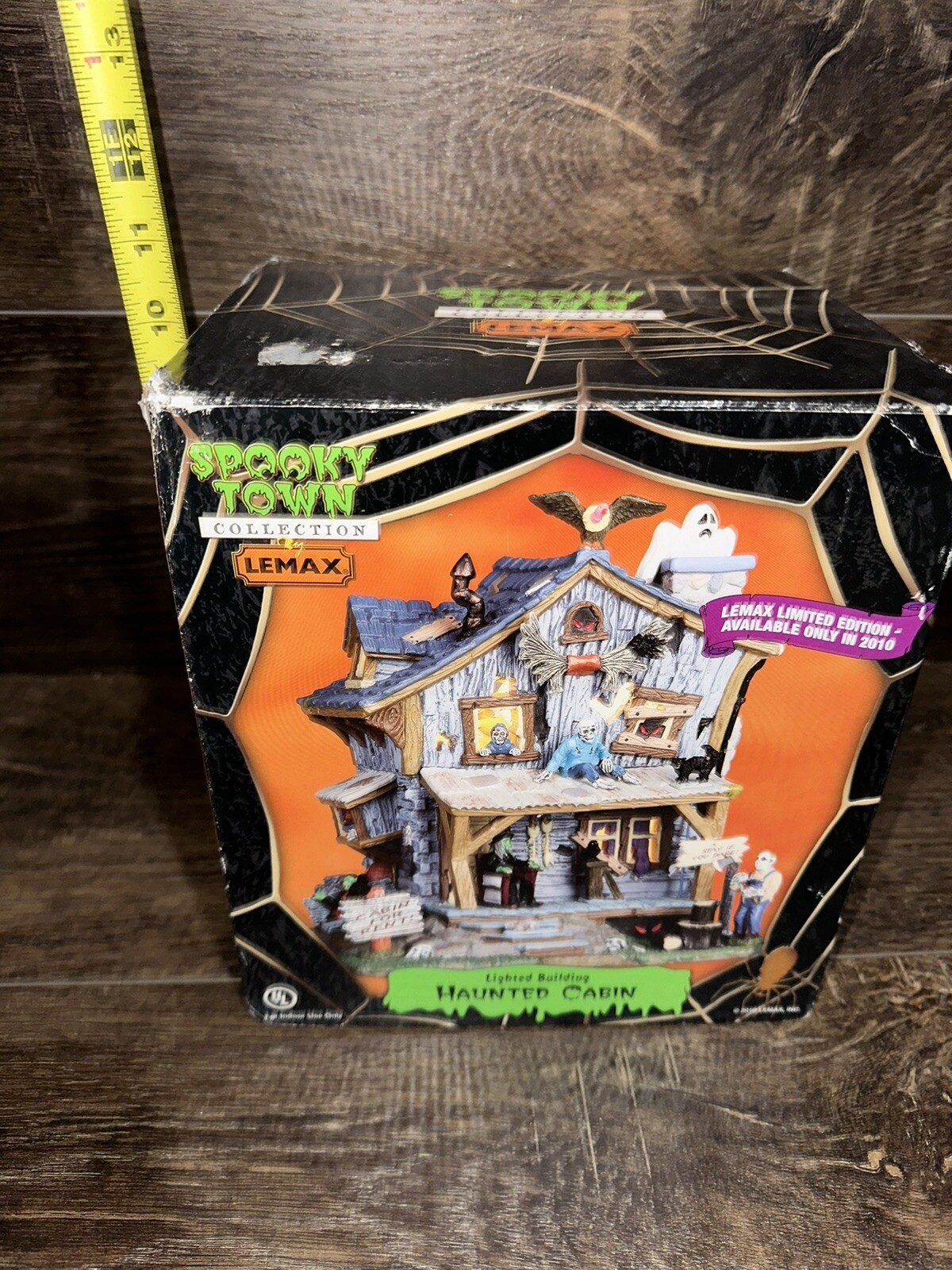 Lemax Spooky Town Haunted Cabin 2010 Limited Edition With Box Rare WORKS