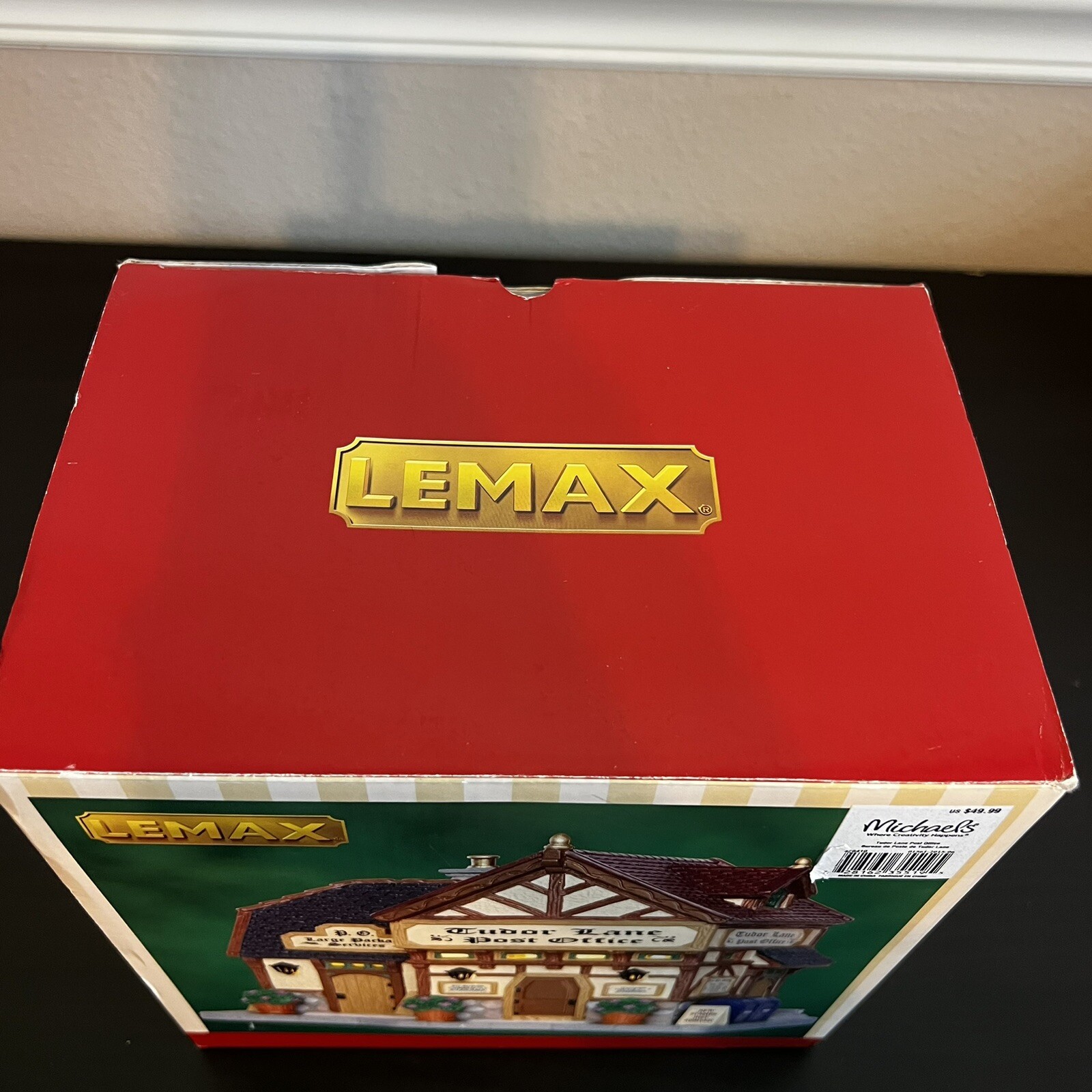 Lemax Tudor Lane Post Office Lighted 2013 Ceramic Christmas Village Cottage