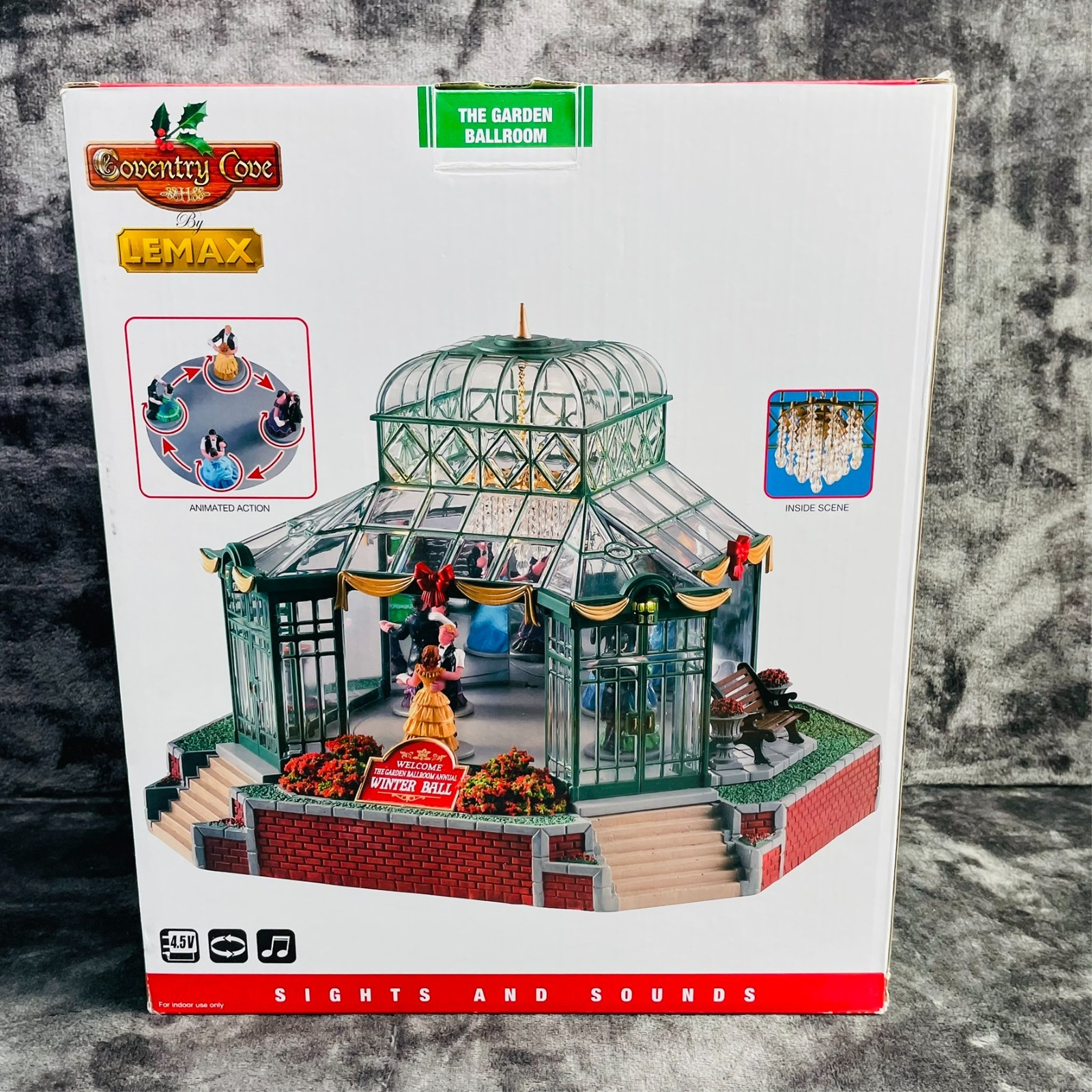 Lemax Coventry Cove The Garden Ballroom Winter Hall Animated Conservatory EUC