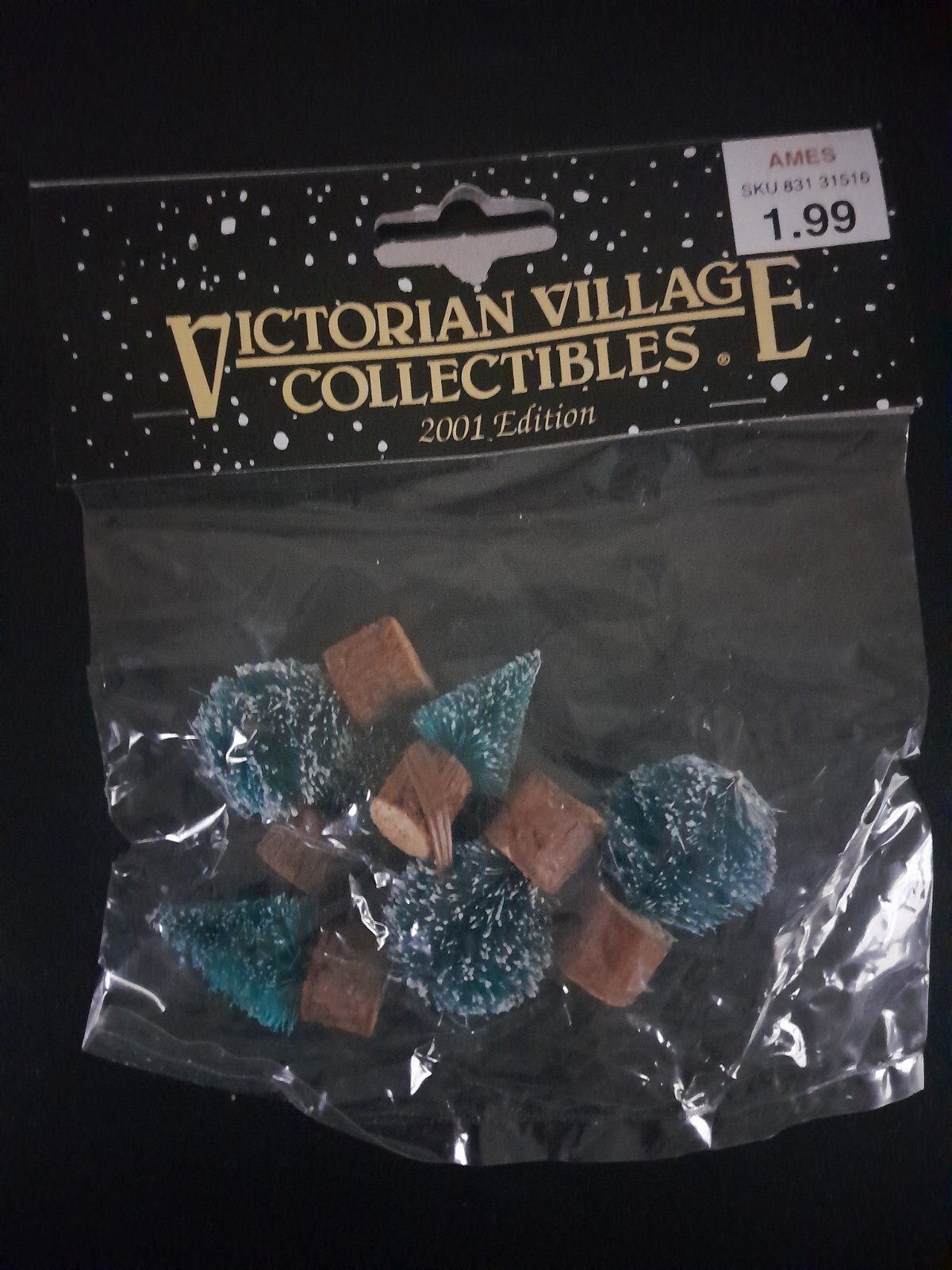 Victorian Village Collectibles Trees (6, 5, 4, 1 1/2 inch) (Lot of 3) 2001 NEW