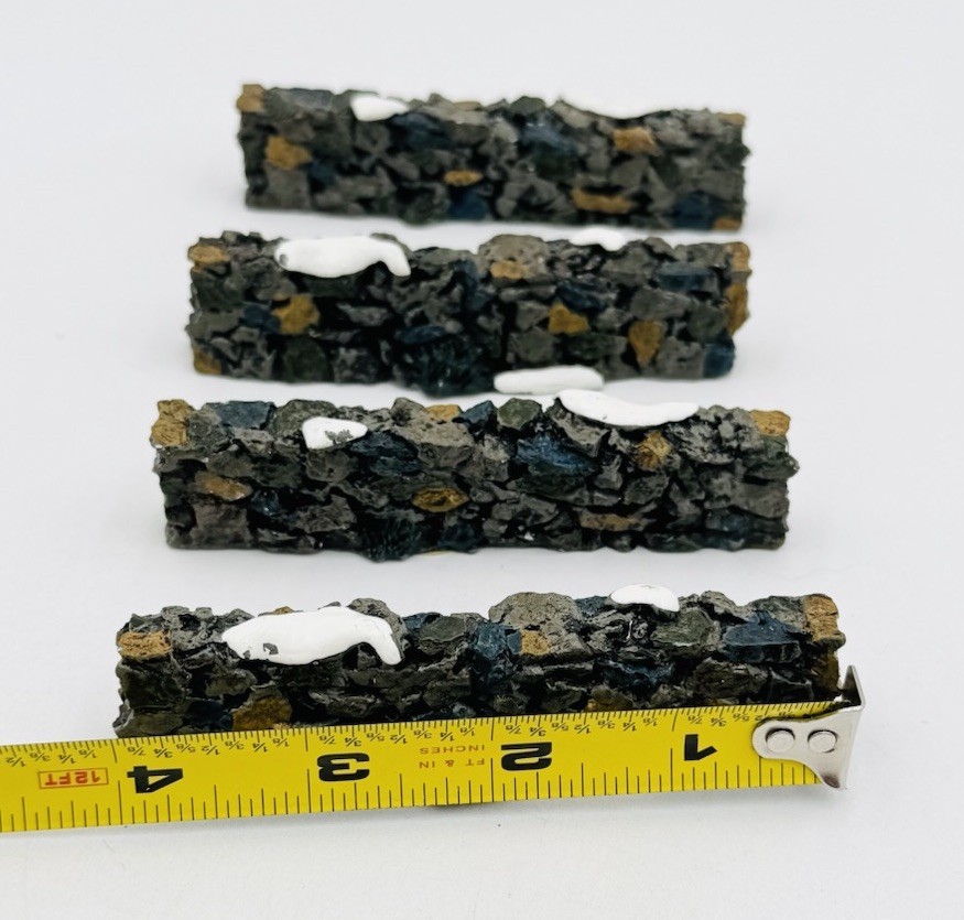 Lemax 1999 Village Collection Poly-Resin Colonial Stone Wall Set Of 10