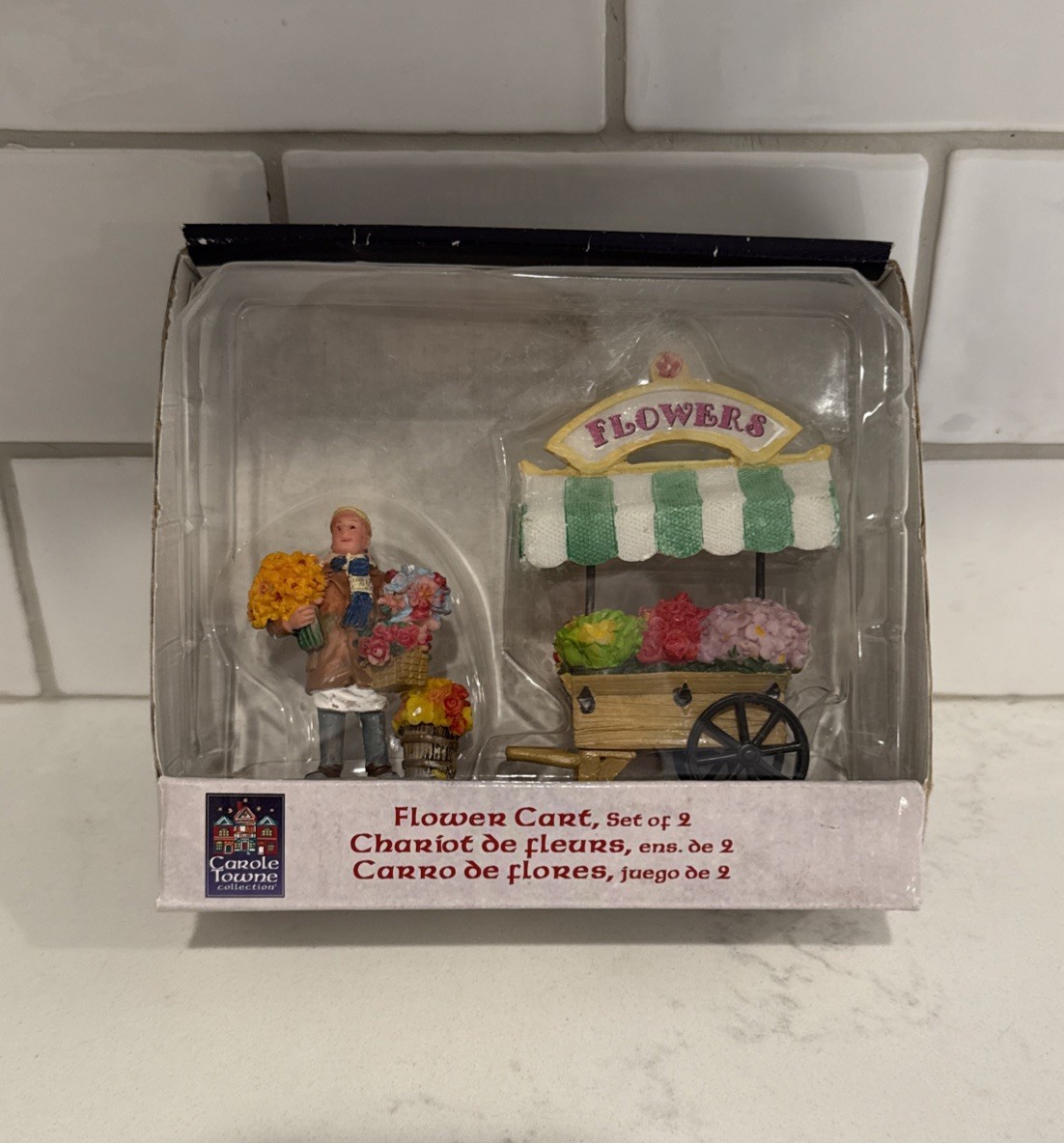 Carole Towne Collection – Flower Cart Table Accents Village Figures