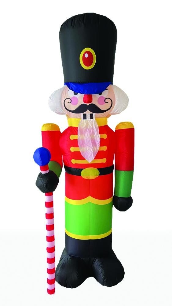 8′ LED Lighted Nutcracker Christmas Inflatable Outdoor Entryway Holiday Decor
