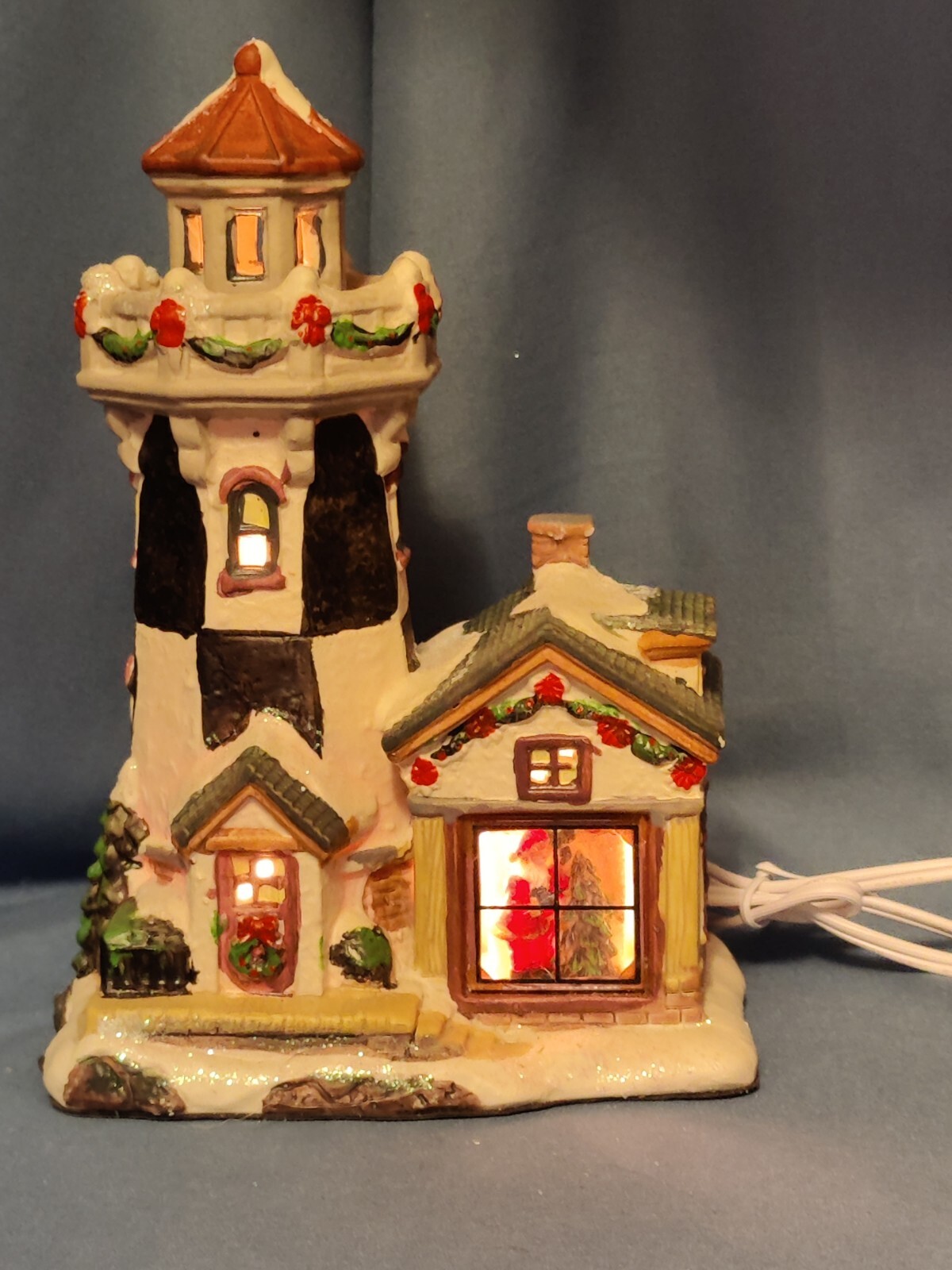 Victoria Falls Porcelain Lighted Lighthouse 7″ Tall Collector Series 6