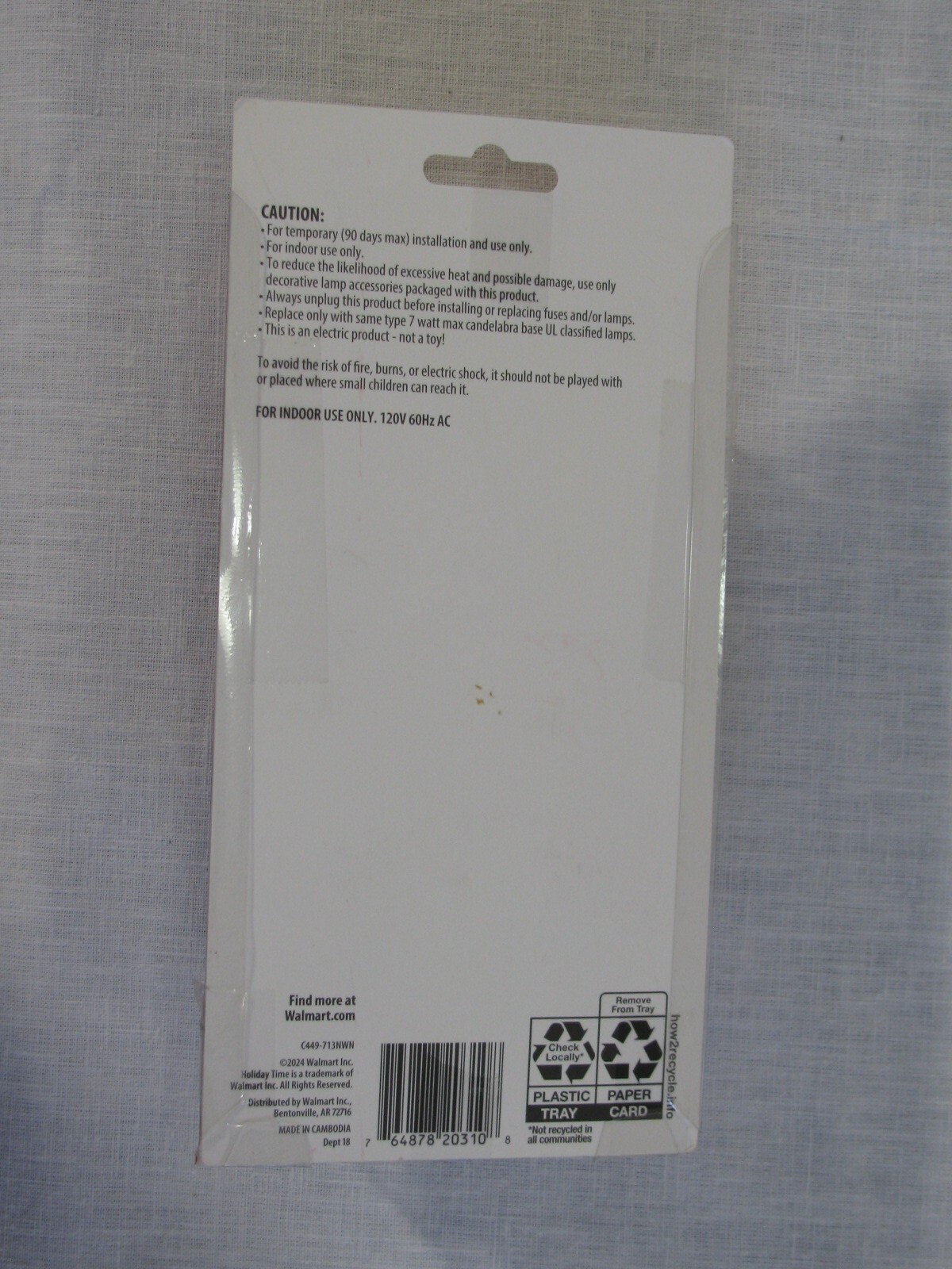 NEW Holiday Time 8′ 4 Bulb Light Cord for Christmas/Easter Village, 2024 r