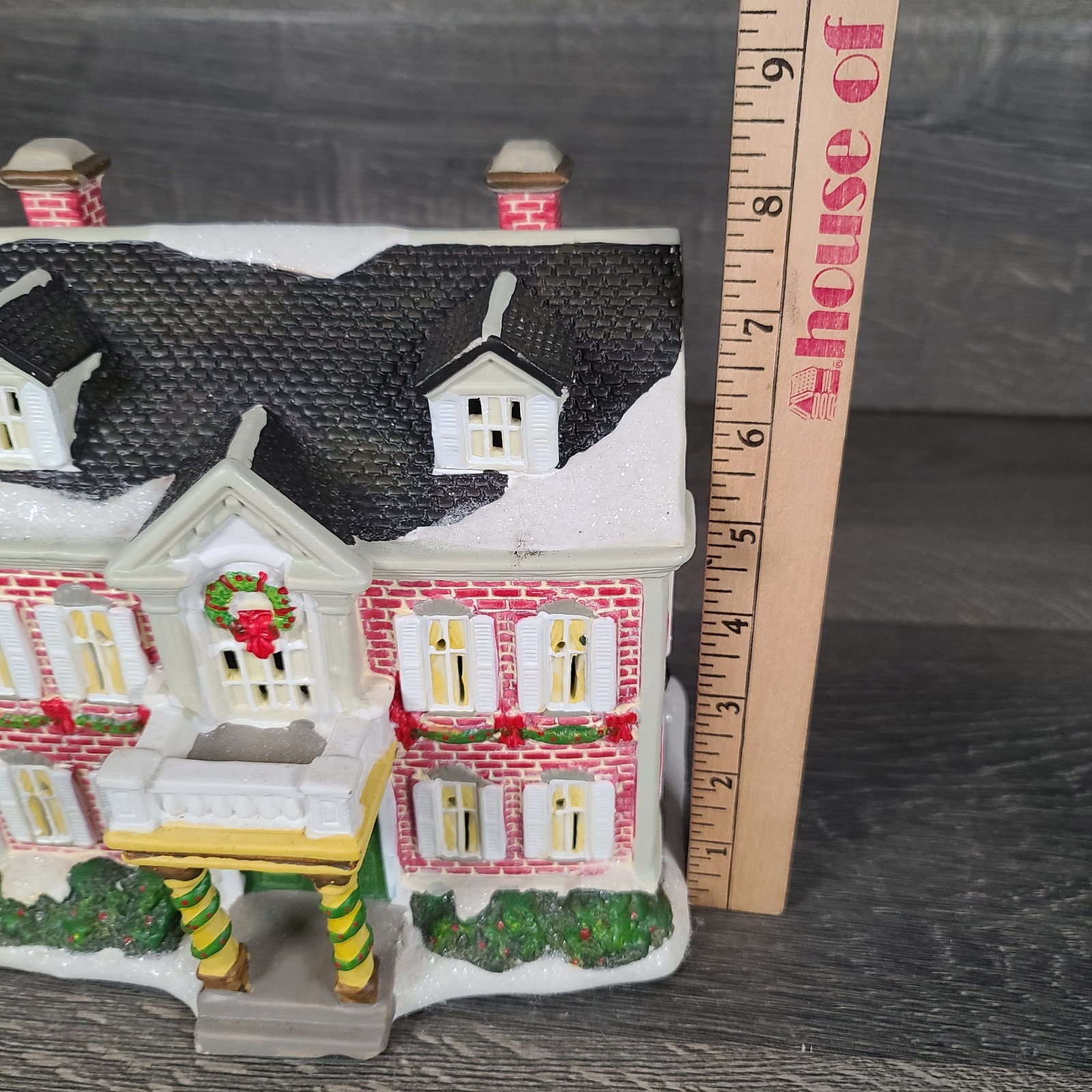 Holiday Inspirations Towne Series Lighted Red Brick House