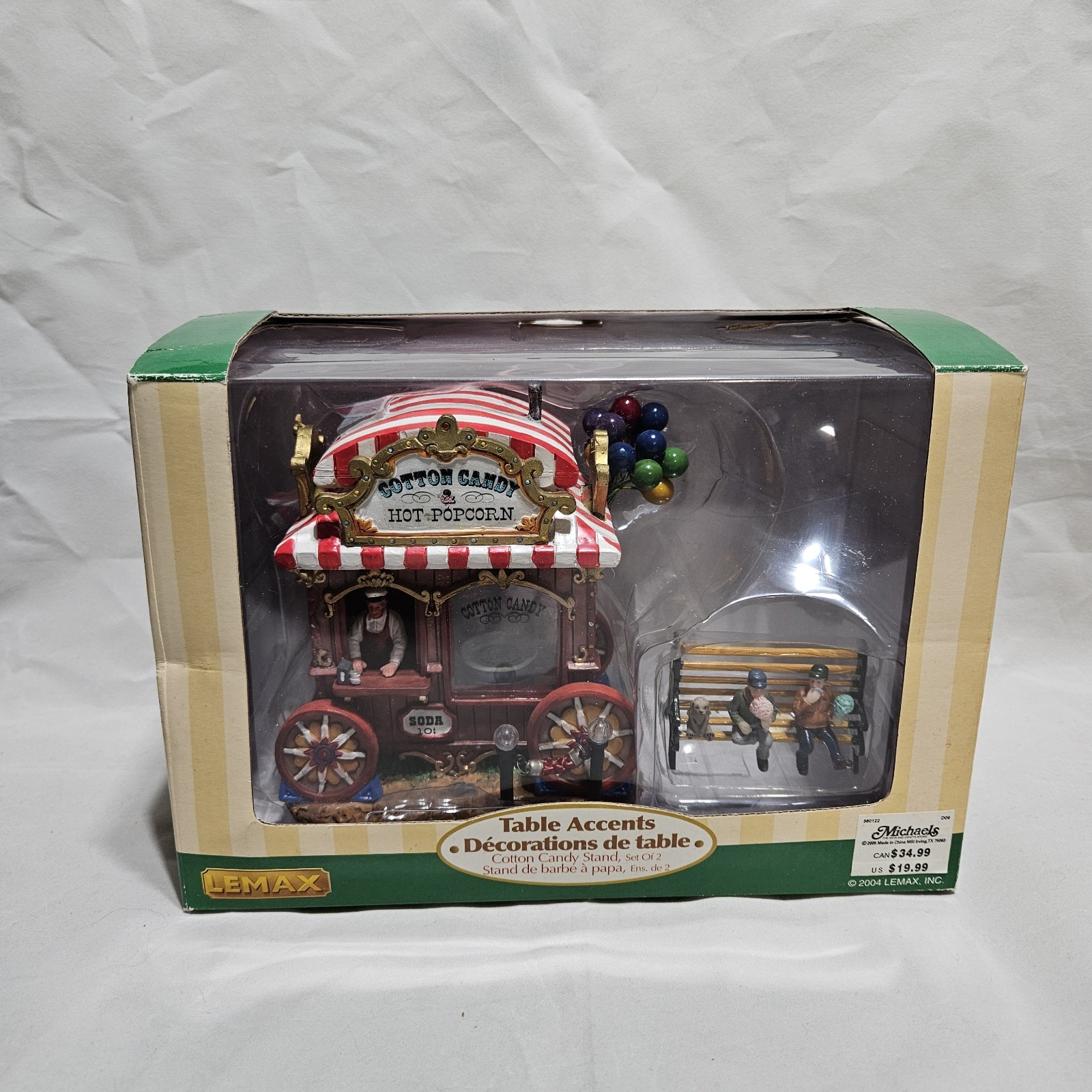 Lemax Village Collection Table Accents Cotton Candy Stand Set of 2 2004 Retired