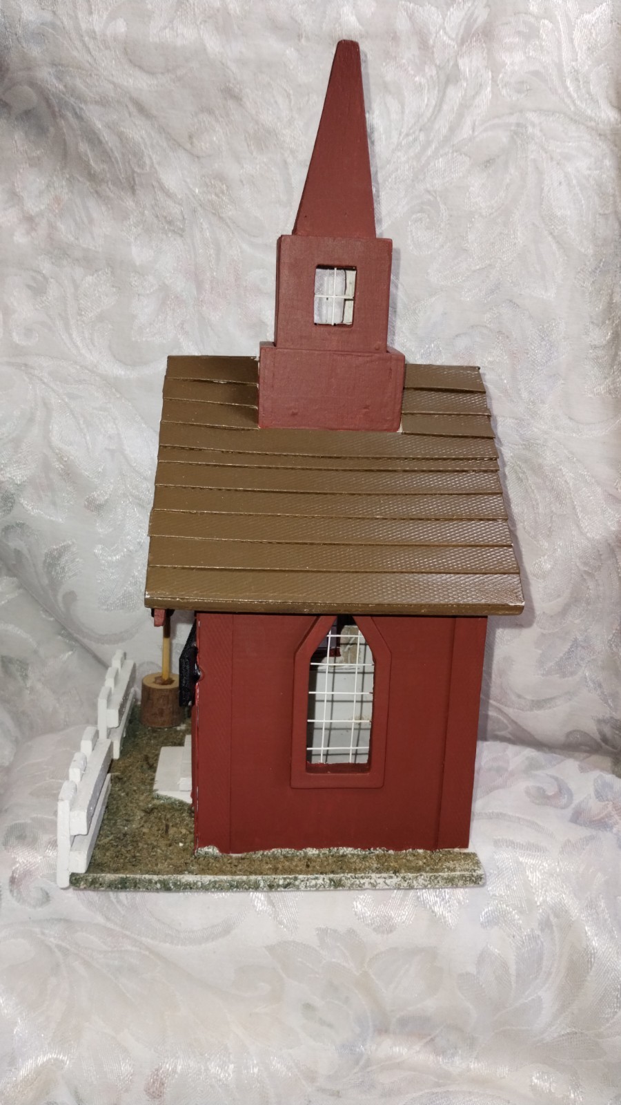 Wood School / Church House – 14″ Tall X 7″ X 7″