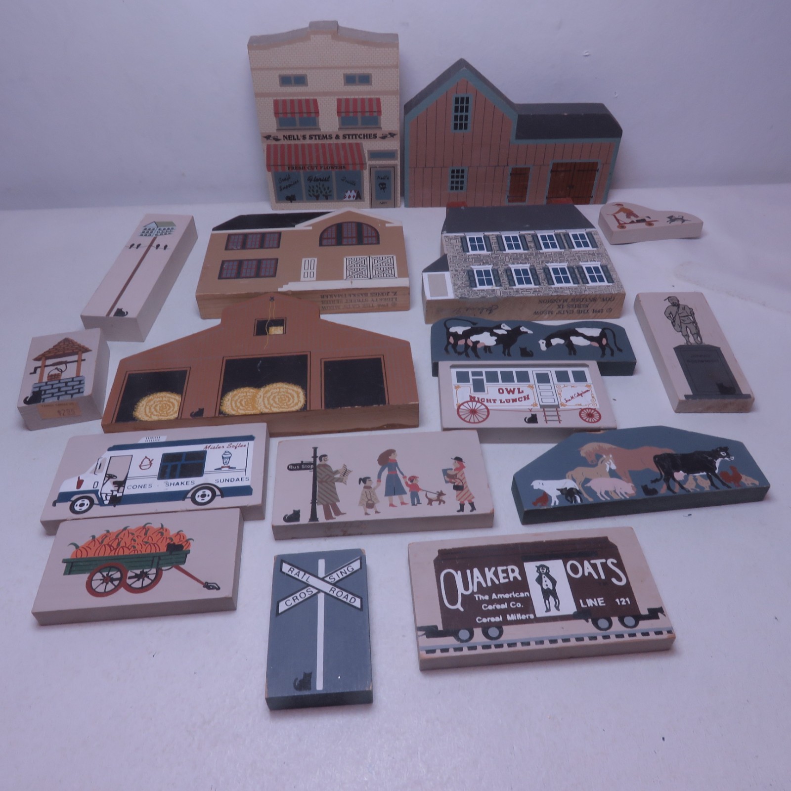 Lot of 40 Pieces The Cat’s Meow Village From Different Series/ Year Late 1980s