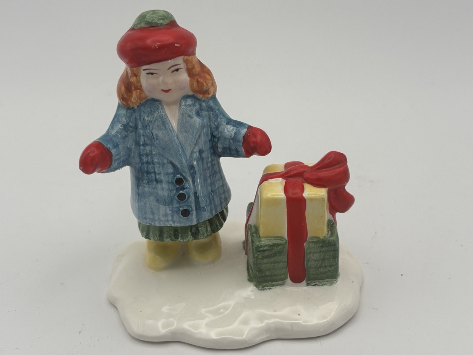 Department 56 Original Snow Village Shopping Girl with Presents 50962 Retired