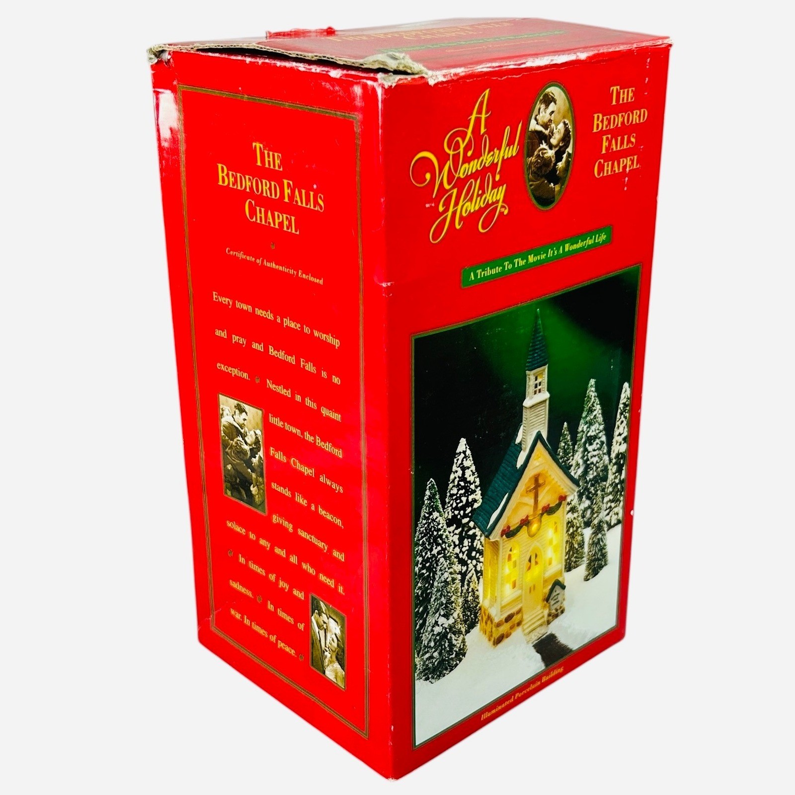 A Wonderful Holiday The Bedford Falls Chapel 1993 It’s A Wonderful Life Box COA
