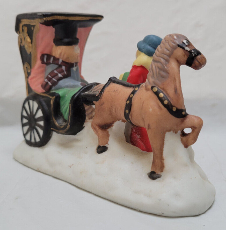 Vintage Ceramic/Porcelain Horse Drawn Coach Carriage