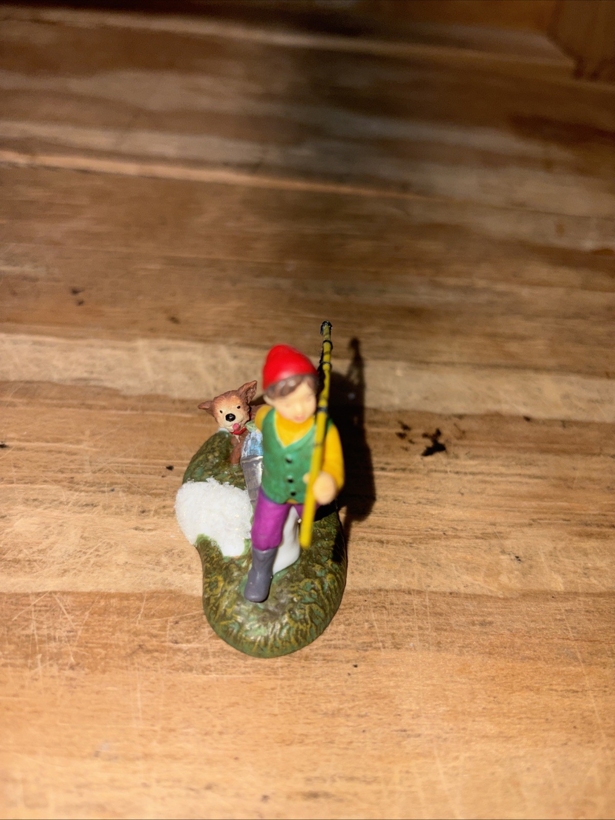 DEPT 56 Village Accessory Simple Traditions PINE ISLES 2004 Fishing Buddies