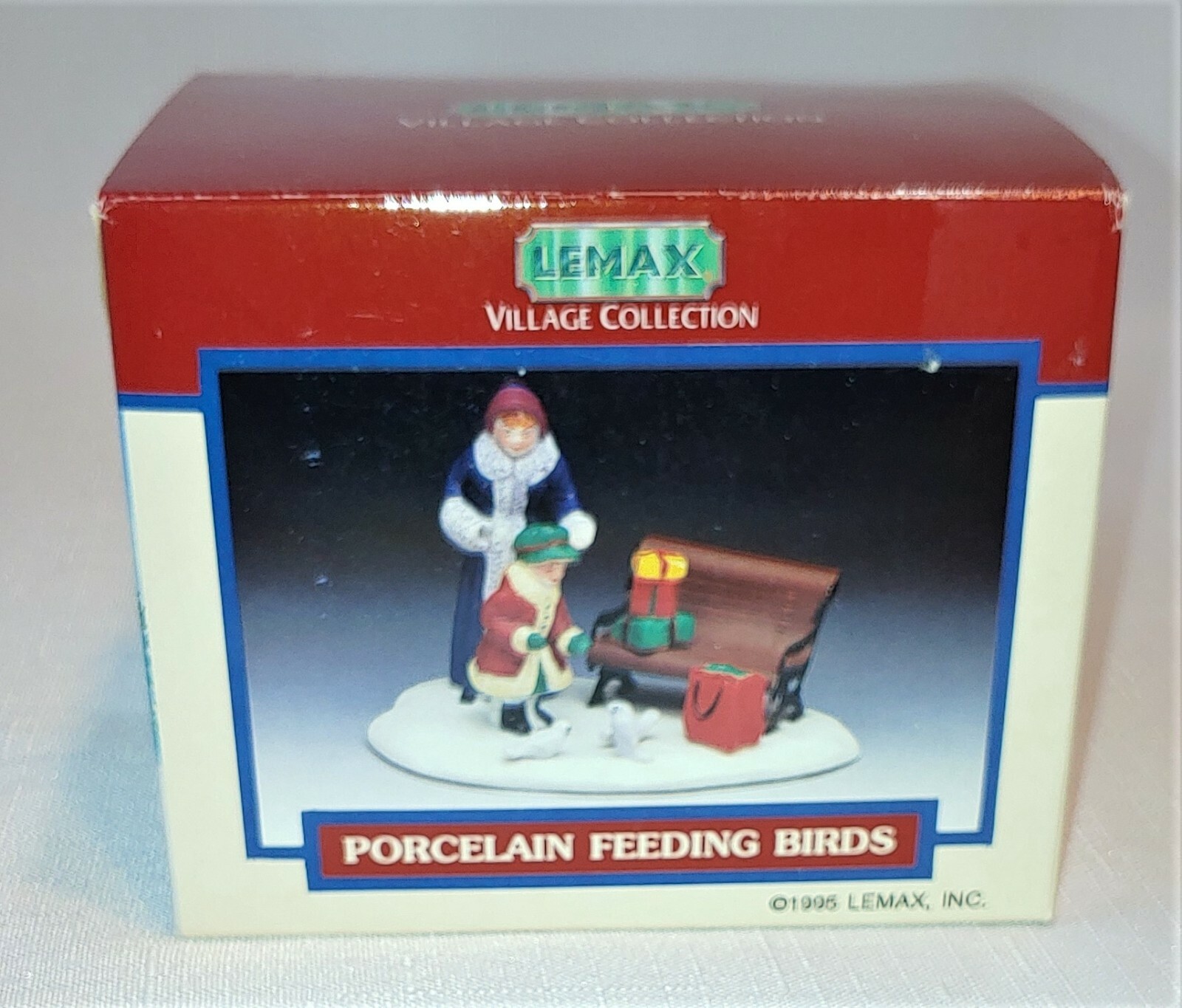 Lemax Village Collection “Feeding Birds” 1995 Porcelain 3.5 Inches Tall