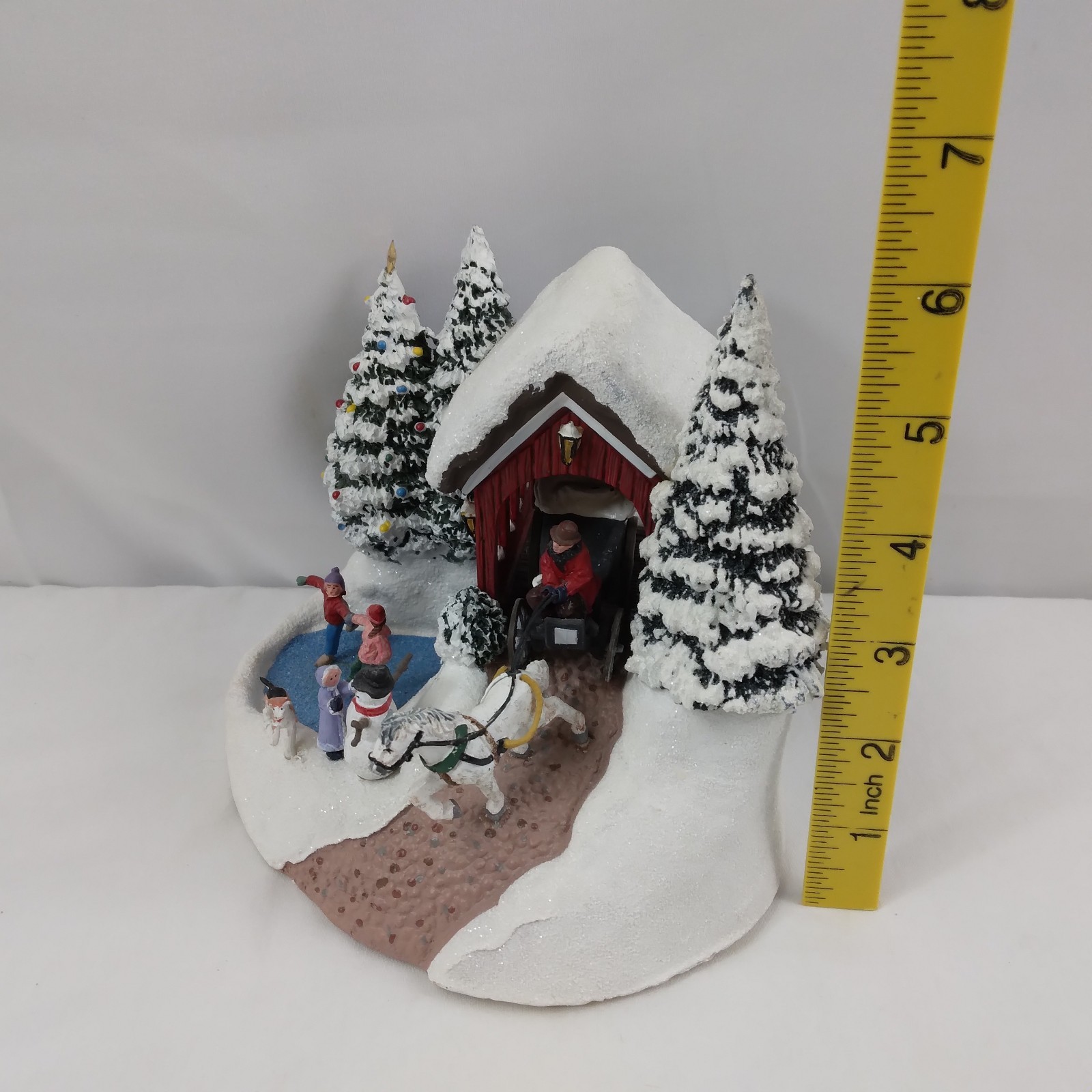 VTG Thomas Kinkade Painter of Light Country Memories Bridge Teleflora Light Up